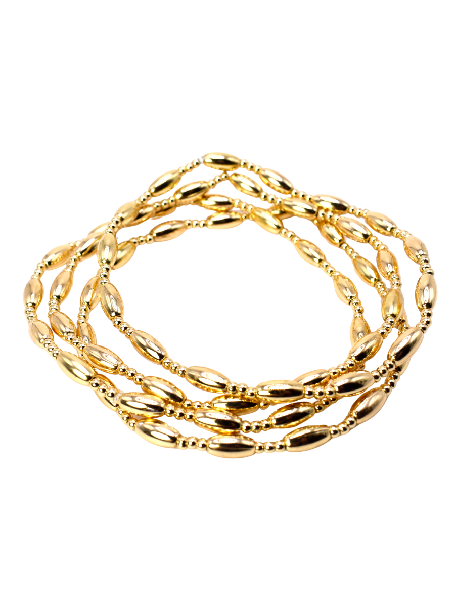 Wide Beaded Stack Bracelet