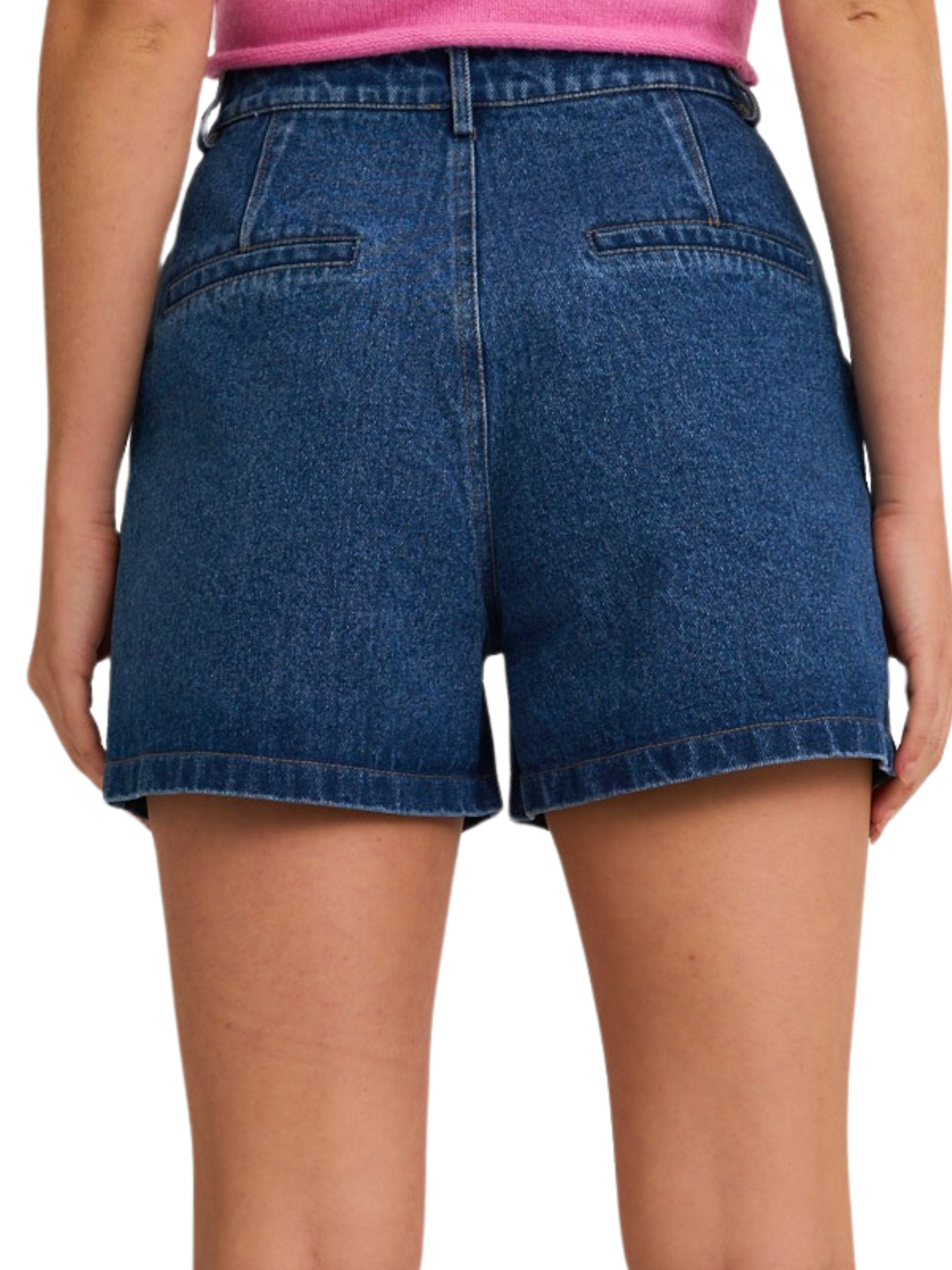 No Complaints Pleated Denim Shorts