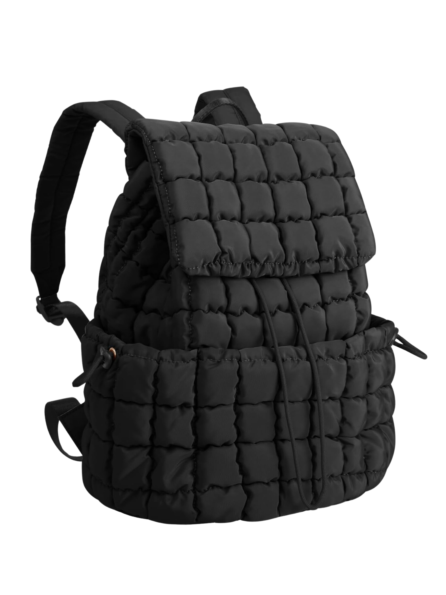 Quilted Drawstring Backpack