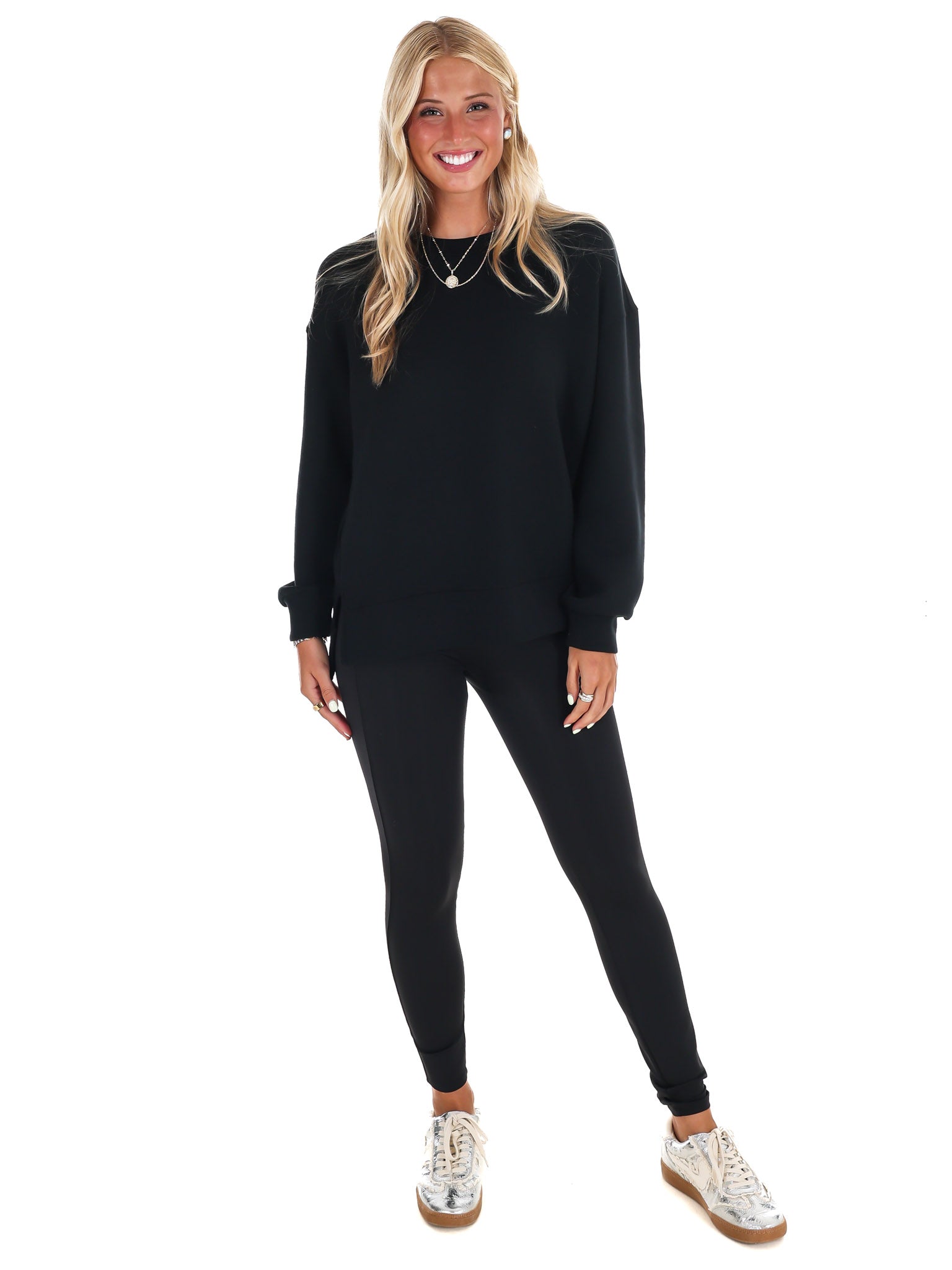 Spanx Brushed AirEssentials Crewneck Top