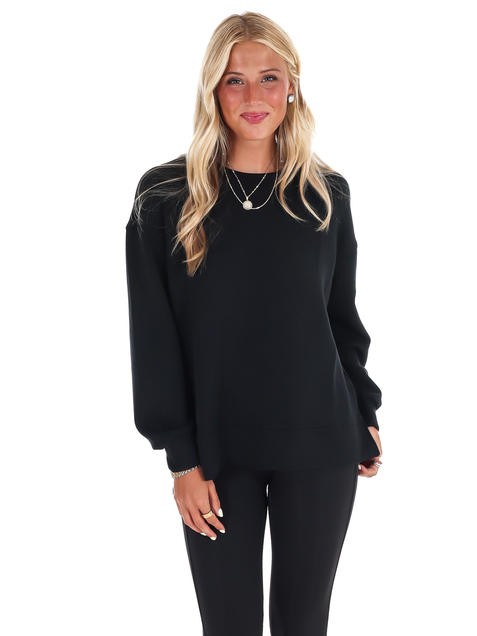 Spanx Brushed AirEssentials Crewneck Top