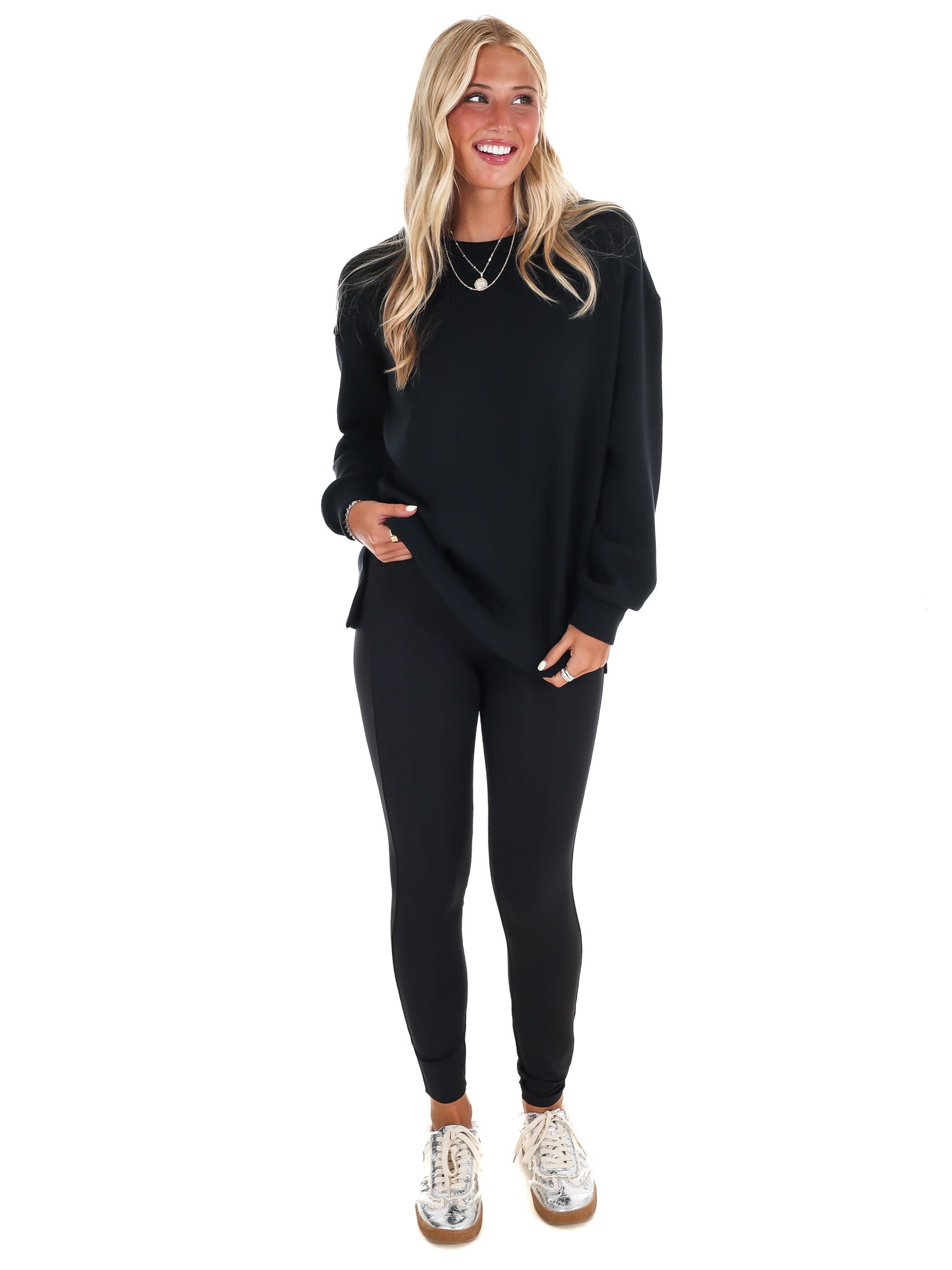 Spanx Brushed AirEssentials Crewneck Top