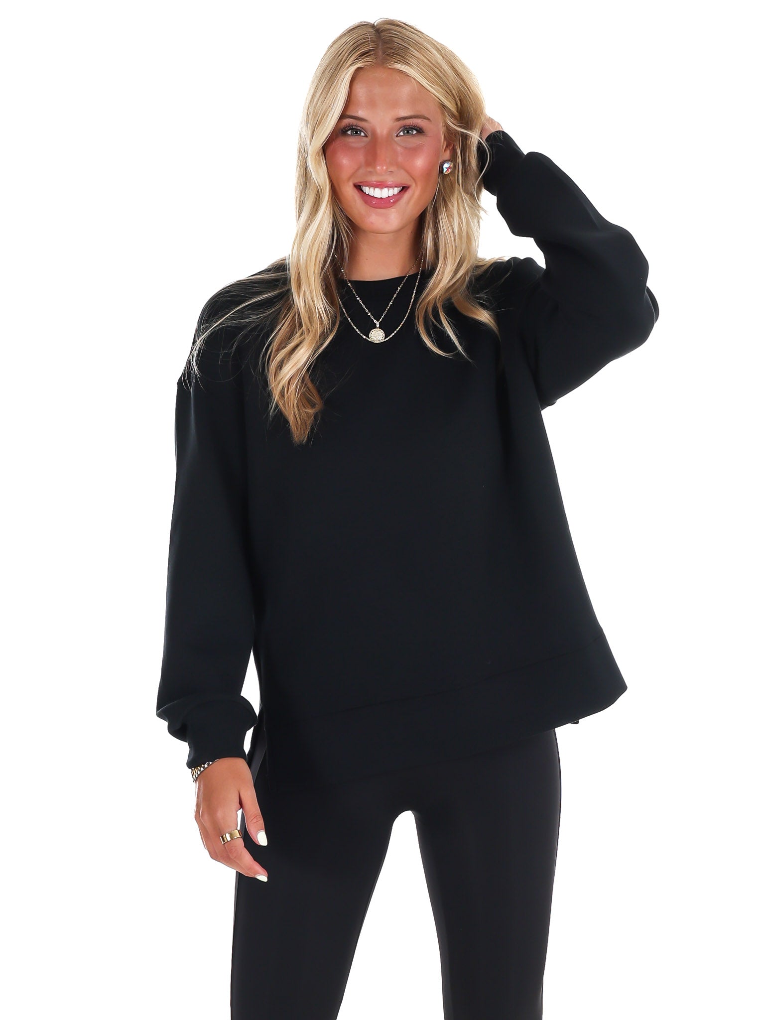 Spanx Brushed AirEssentials Crewneck Top