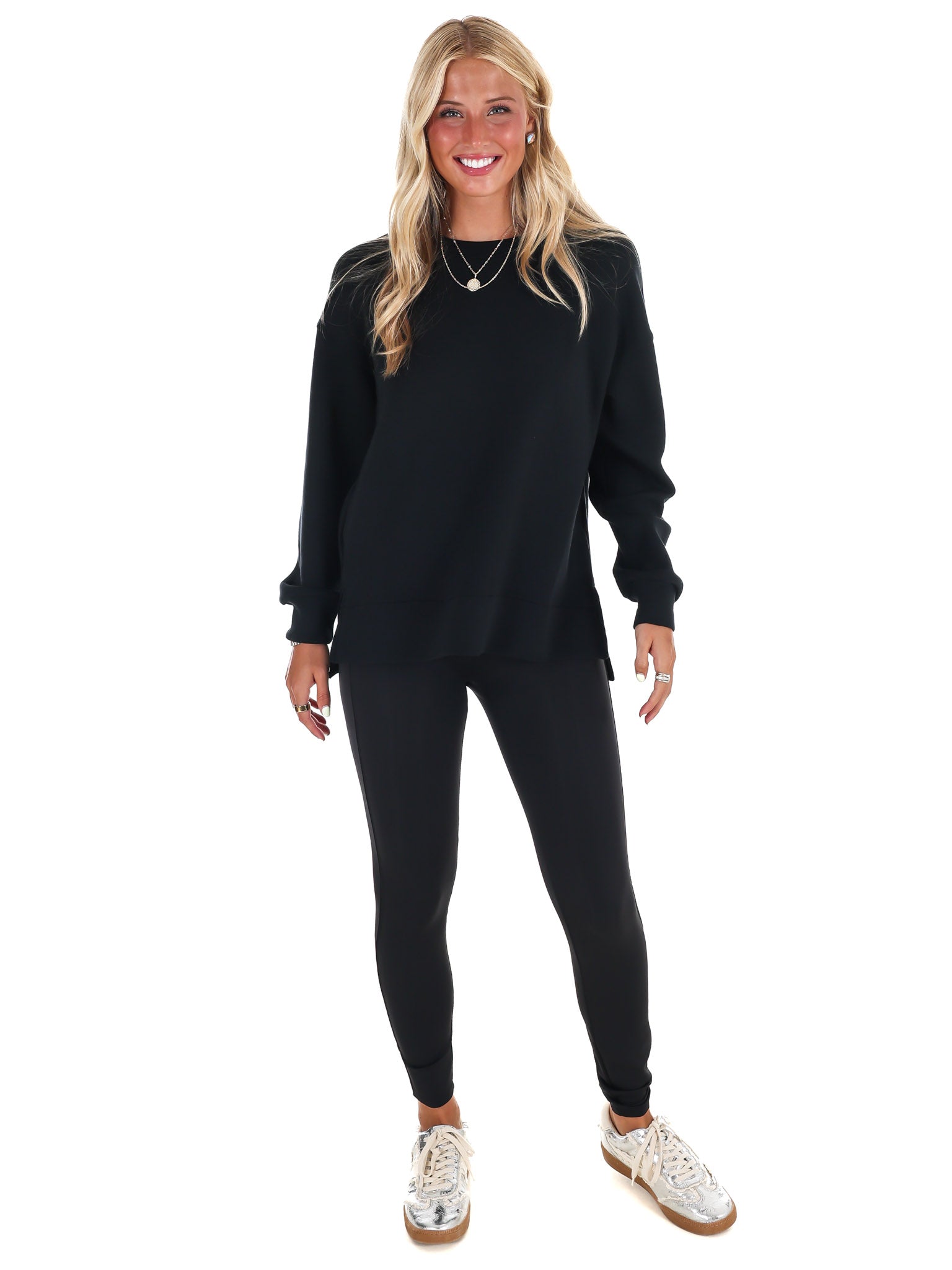 Spanx Brushed AirEssentials Crewneck Top