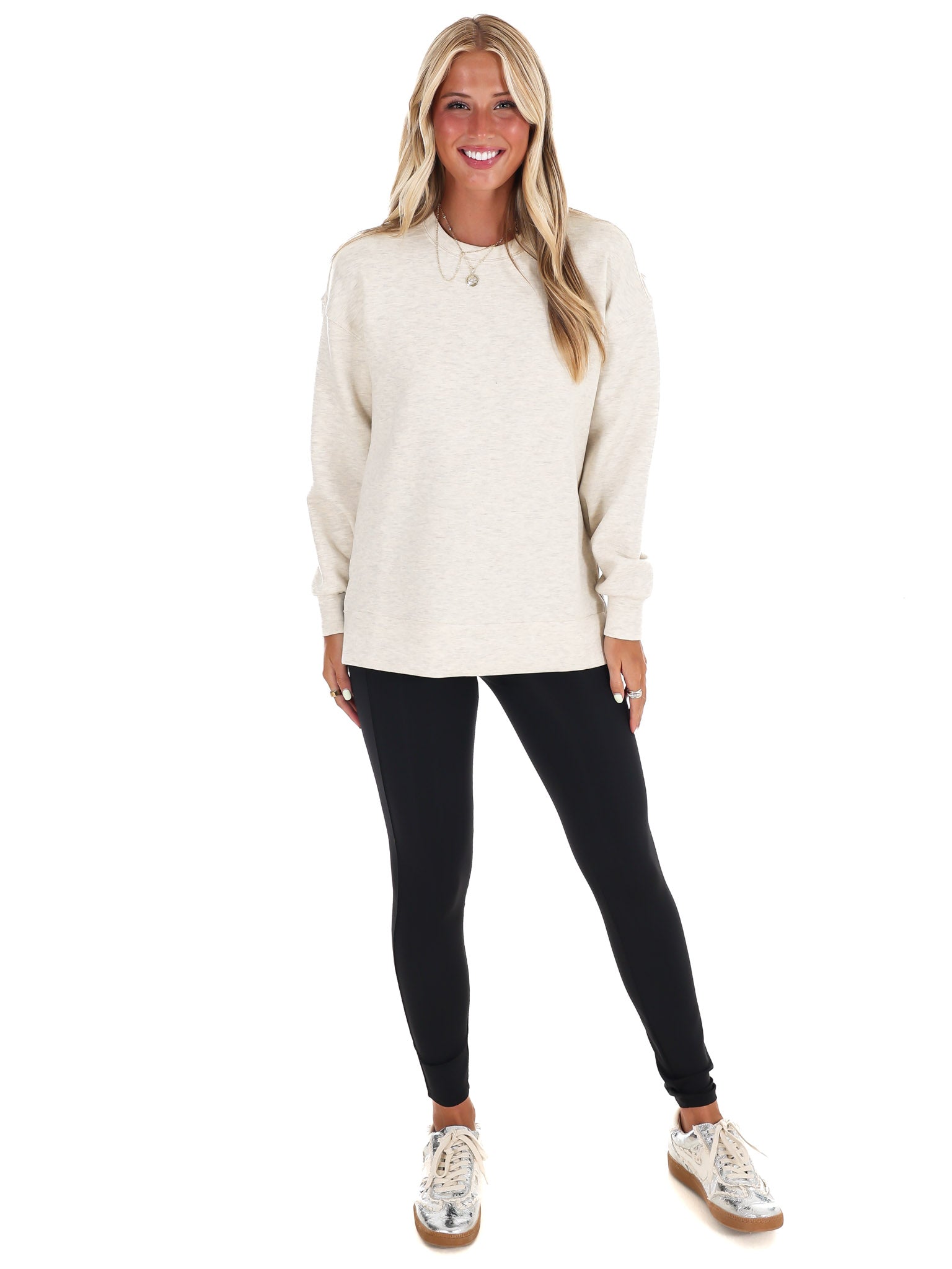 Spanx Brushed AirEssentials Crewneck Top