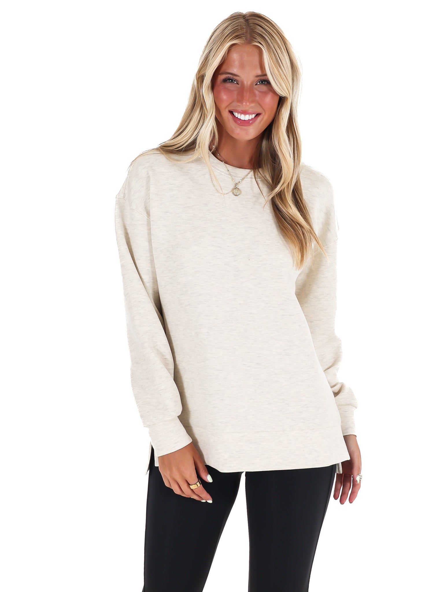 Spanx Brushed AirEssentials Crewneck Top