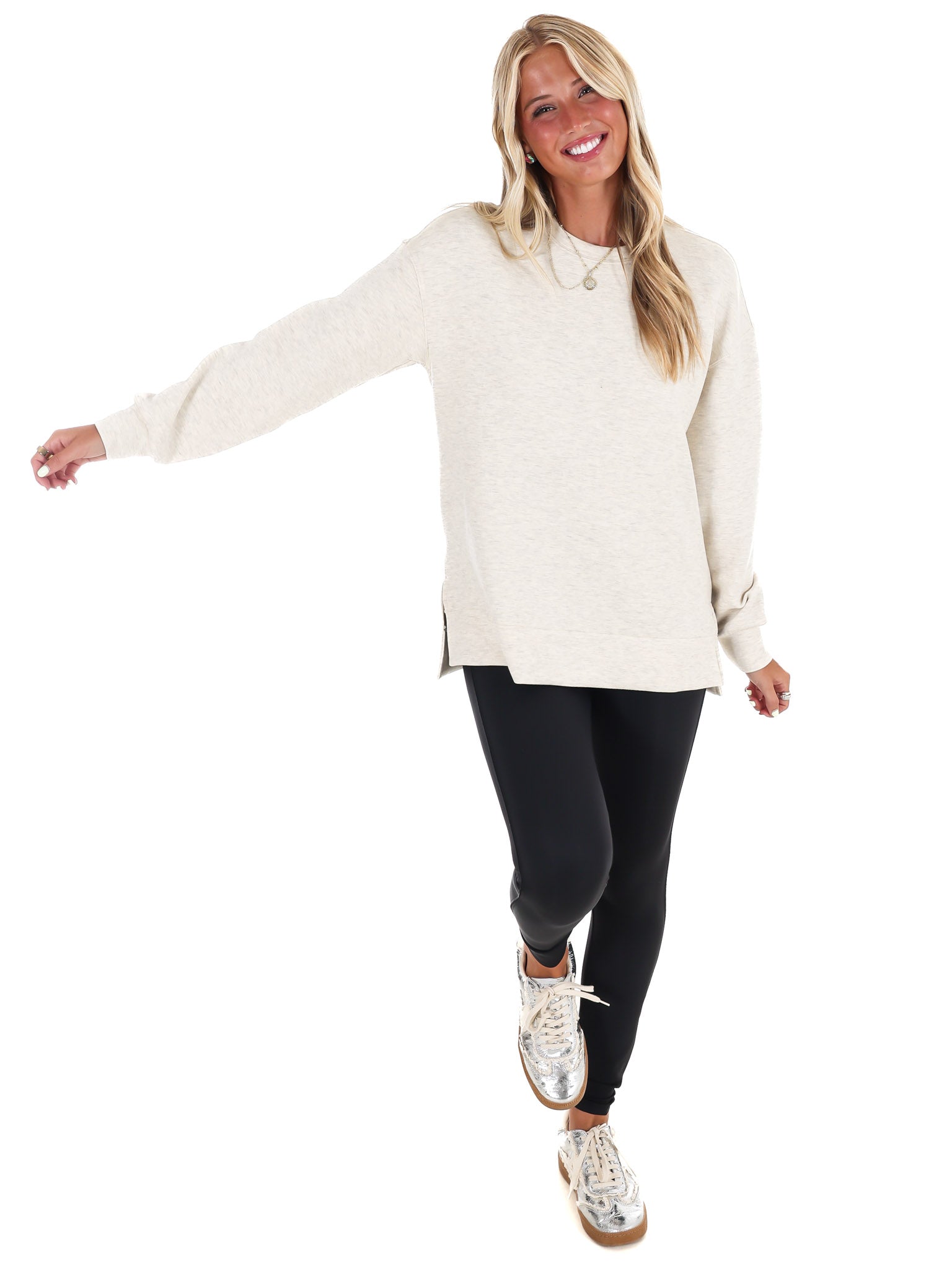 Spanx Brushed AirEssentials Crewneck Top