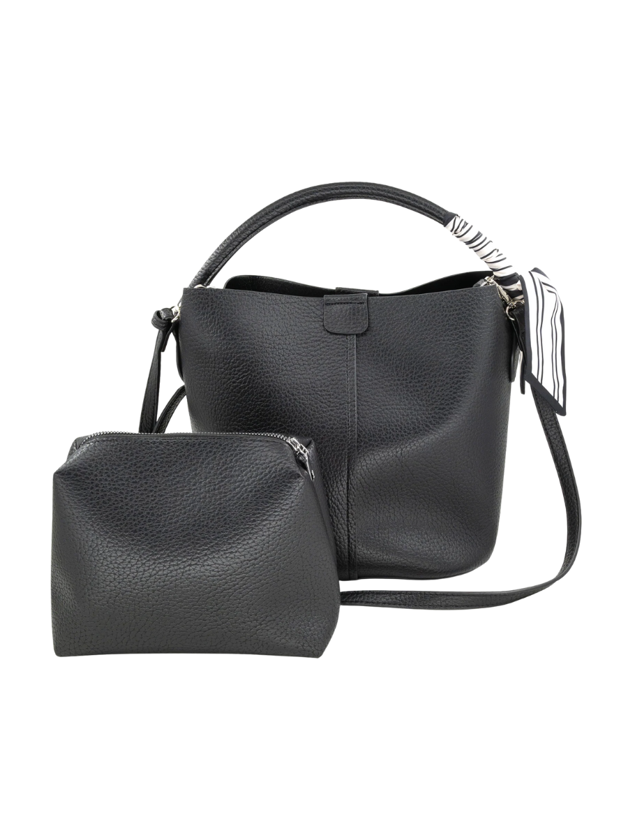 Faux Leather Bucket Bag