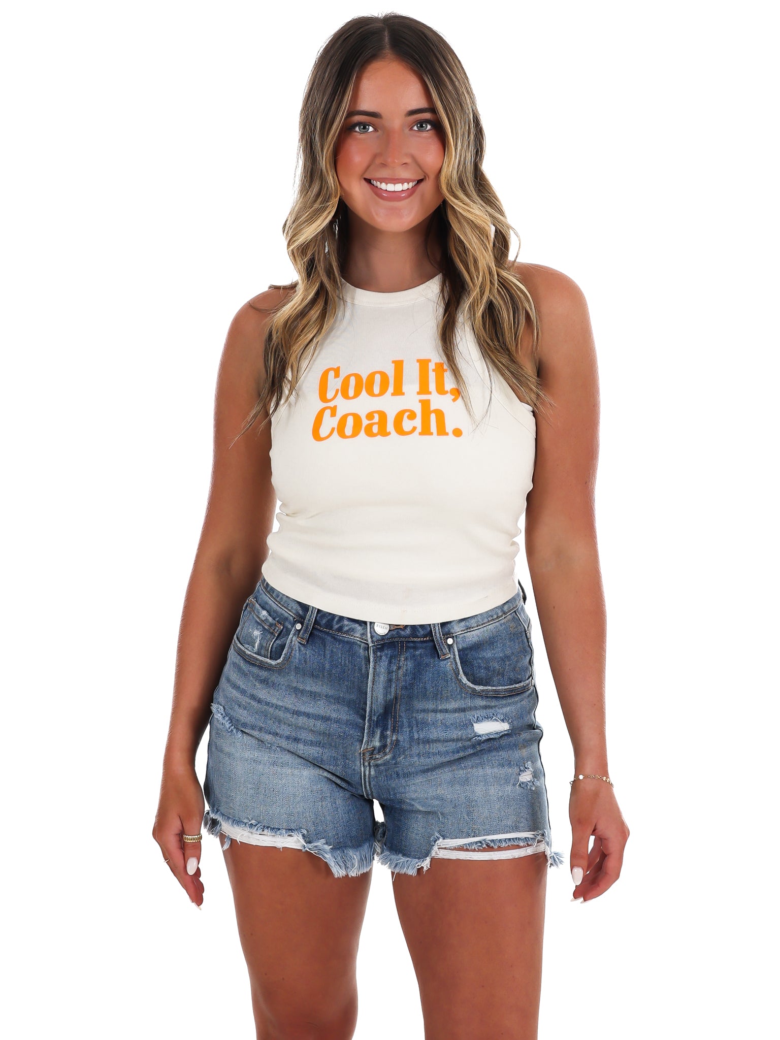 Cool It, Coach Ribbed Racer Tank