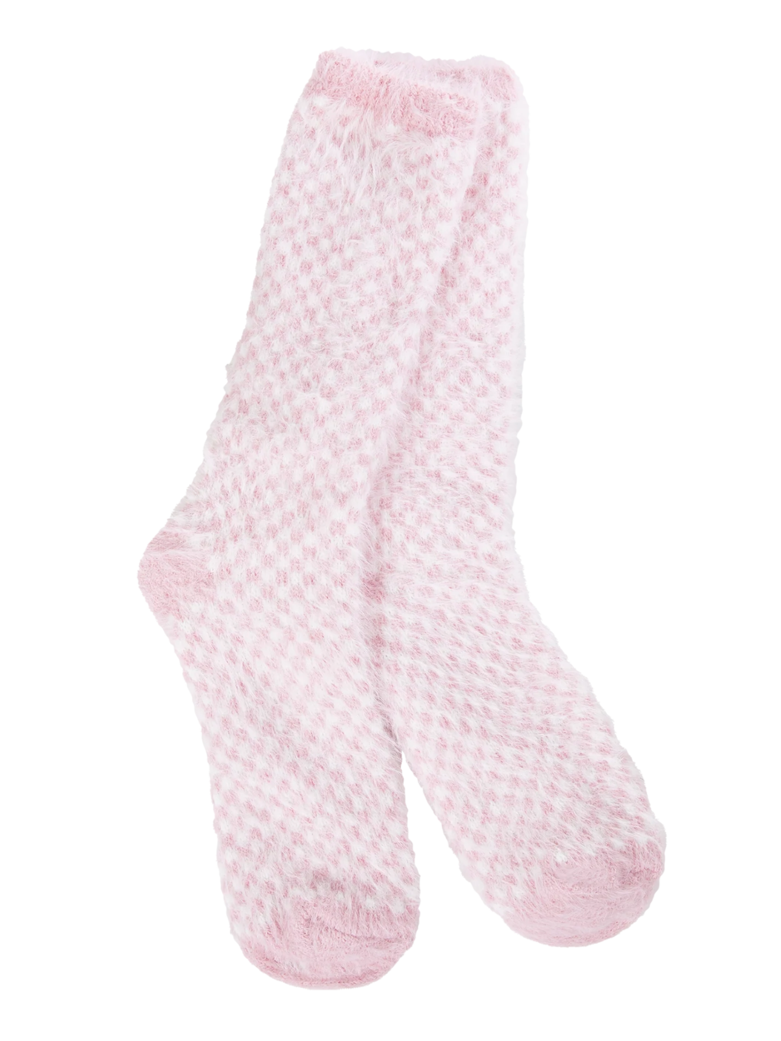 Holiday Feather Check Crew Socks