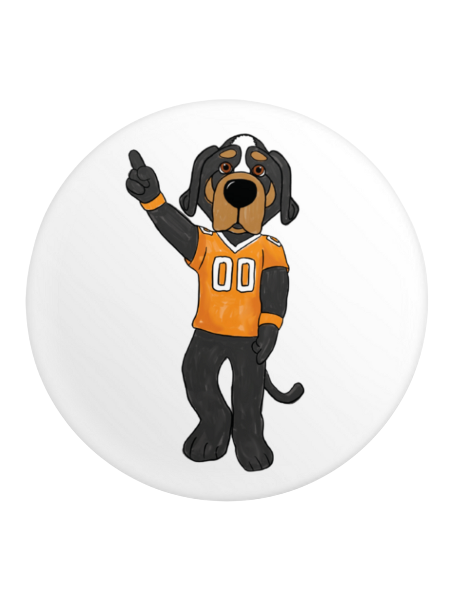 Watercolor Smokey 2.25" Gameday Button