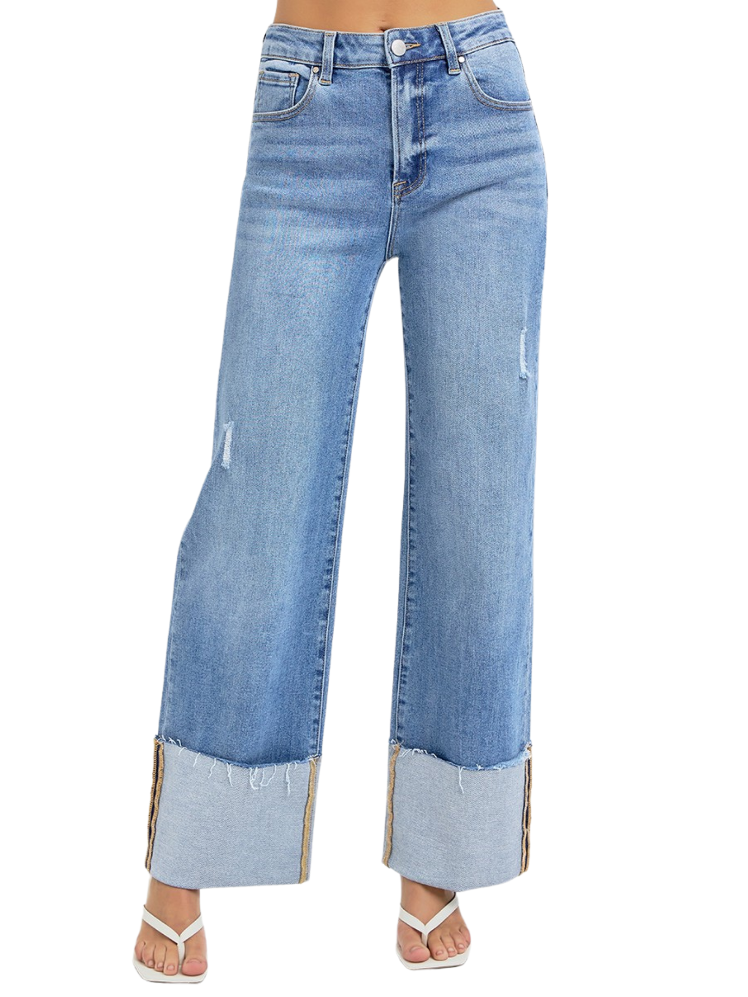 Laid Back Blues Cuffed Jeans