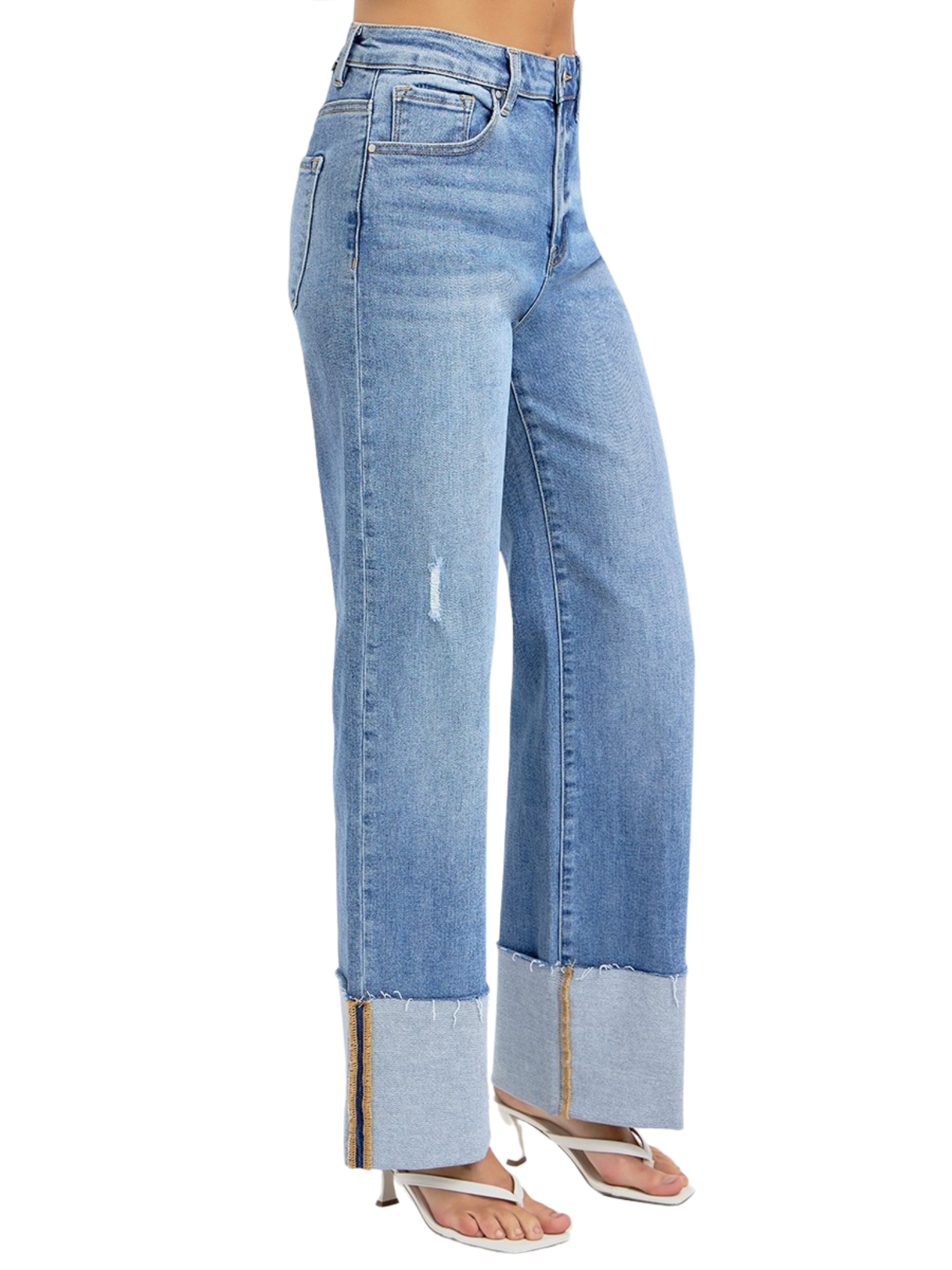 Laid Back Blues Cuffed Jeans