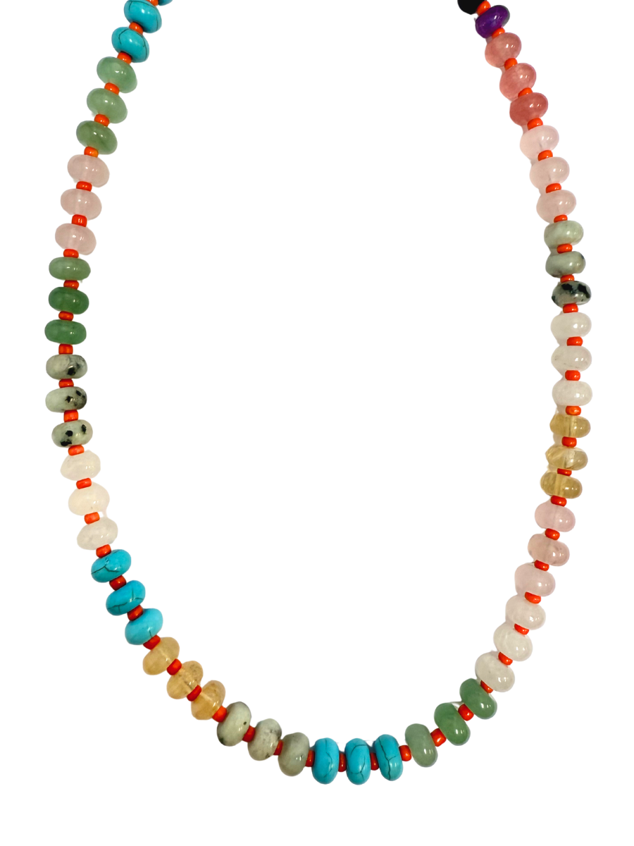 Natural Stone Beaded Necklace