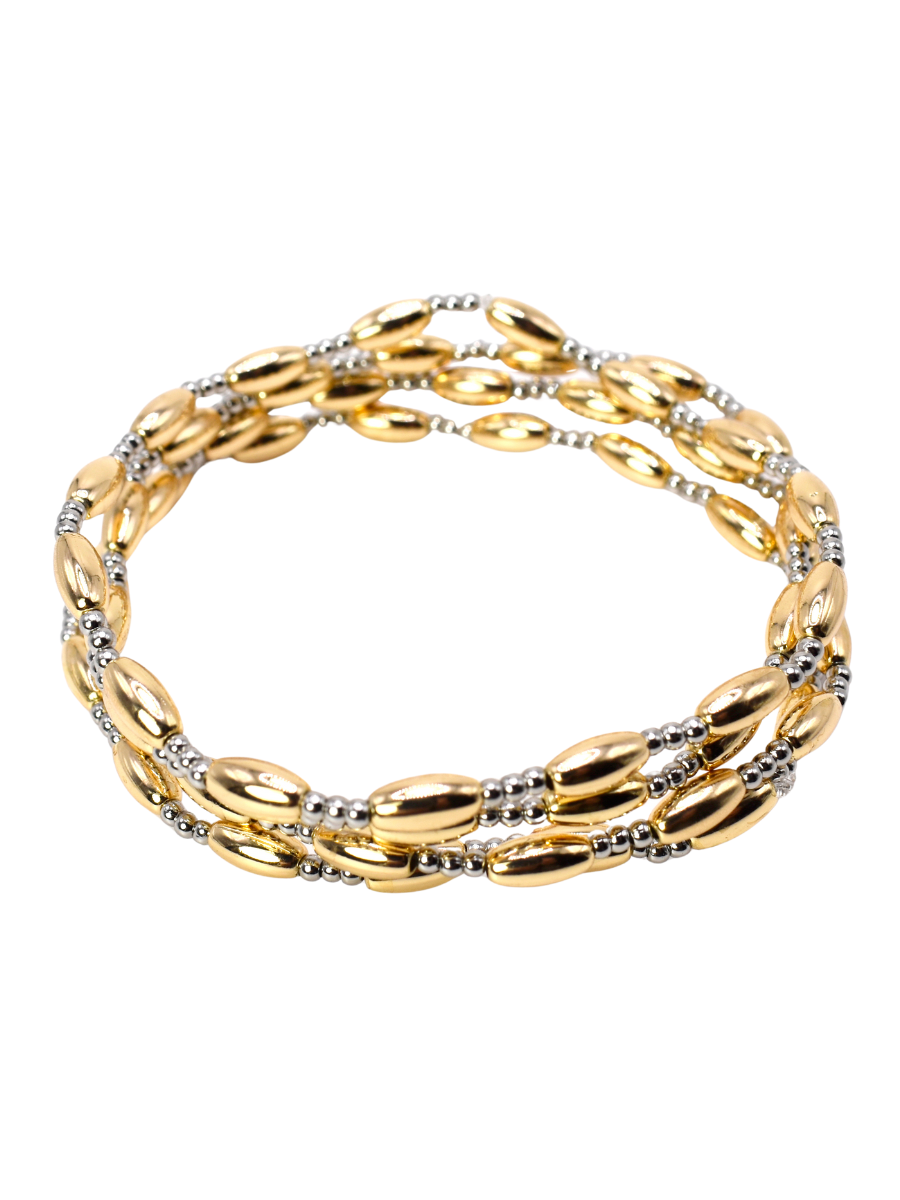 Wide Beaded Stack Bracelet