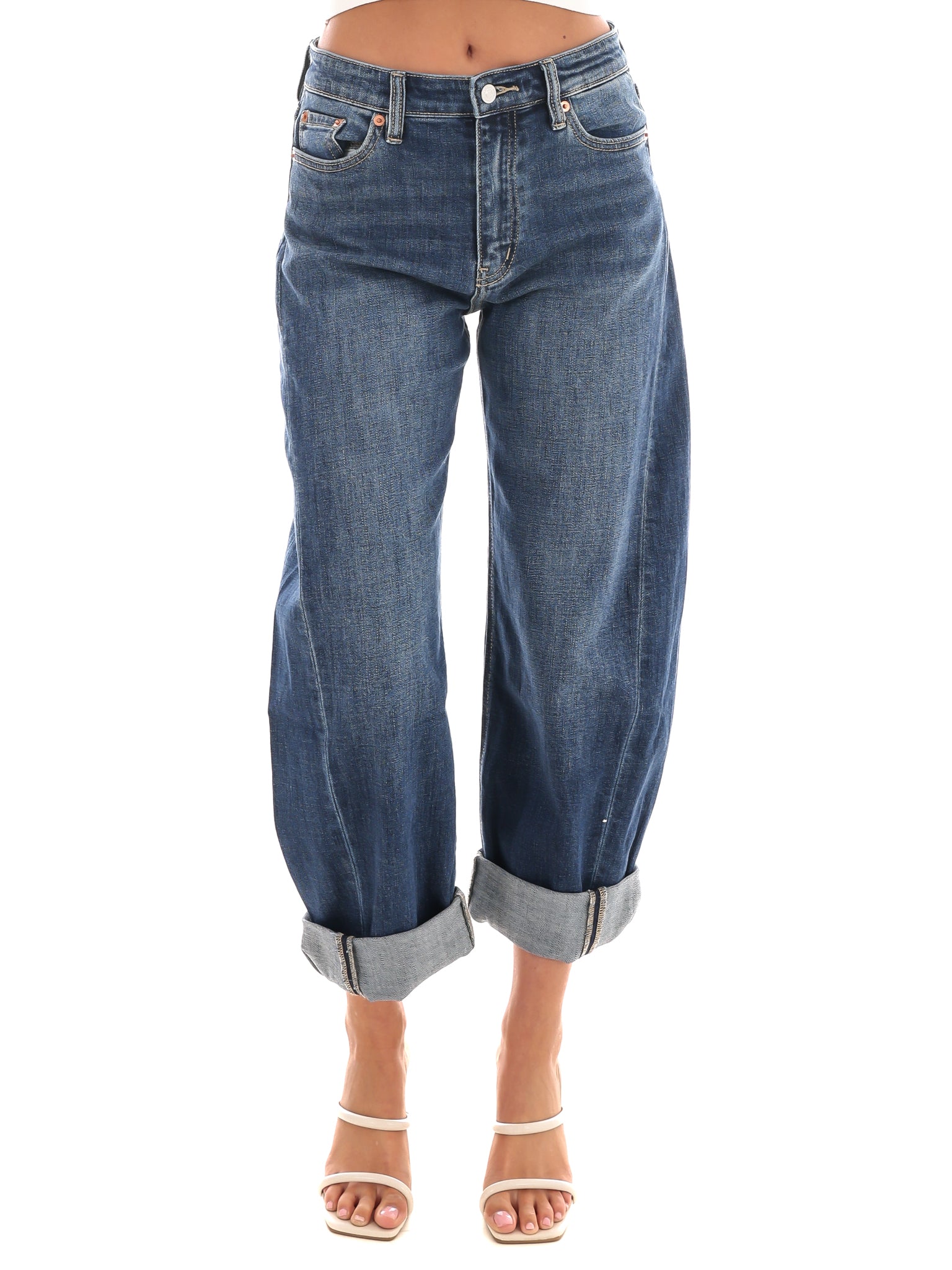 High Rise Relaxed Barrel Jeans