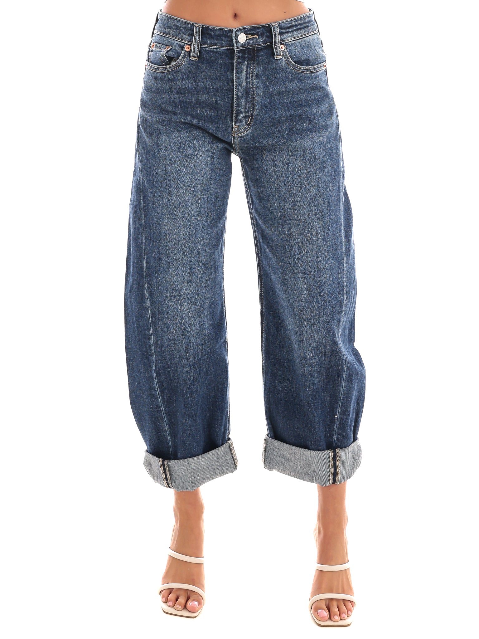 High Rise Relaxed Barrel Jeans