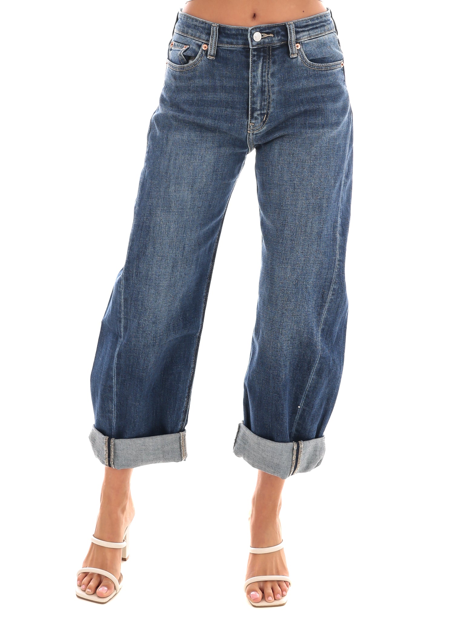High Rise Relaxed Barrel Jeans