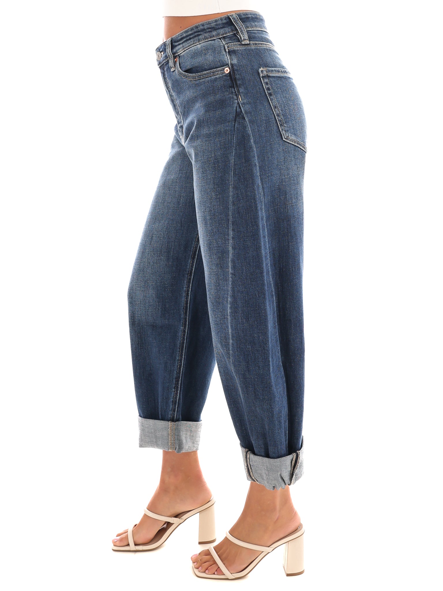 High Rise Relaxed Barrel Jeans