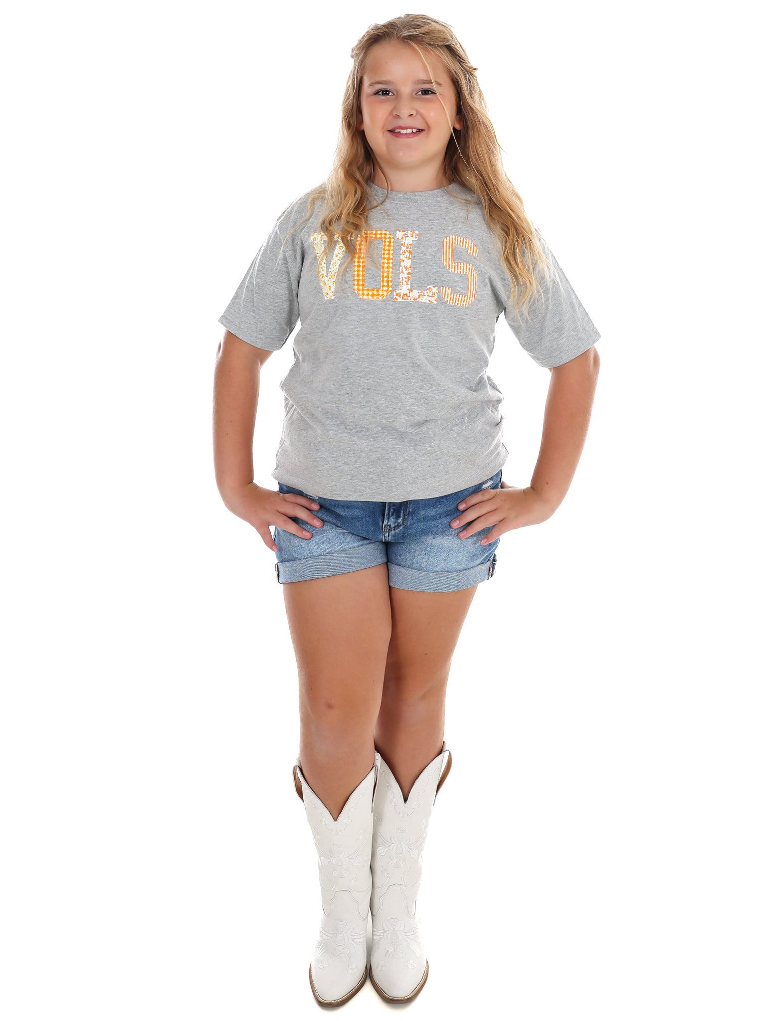 Youth Vols Quilted Puff Ink Tee