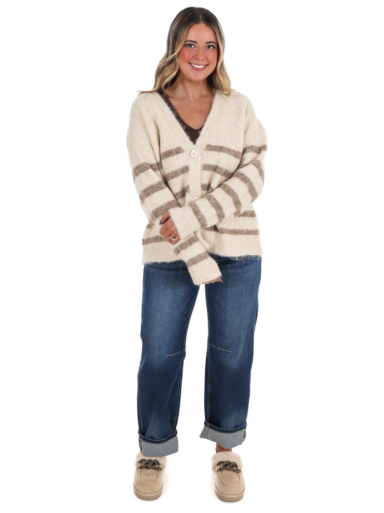 Timely Matter Super Soft Stripe Cardigan