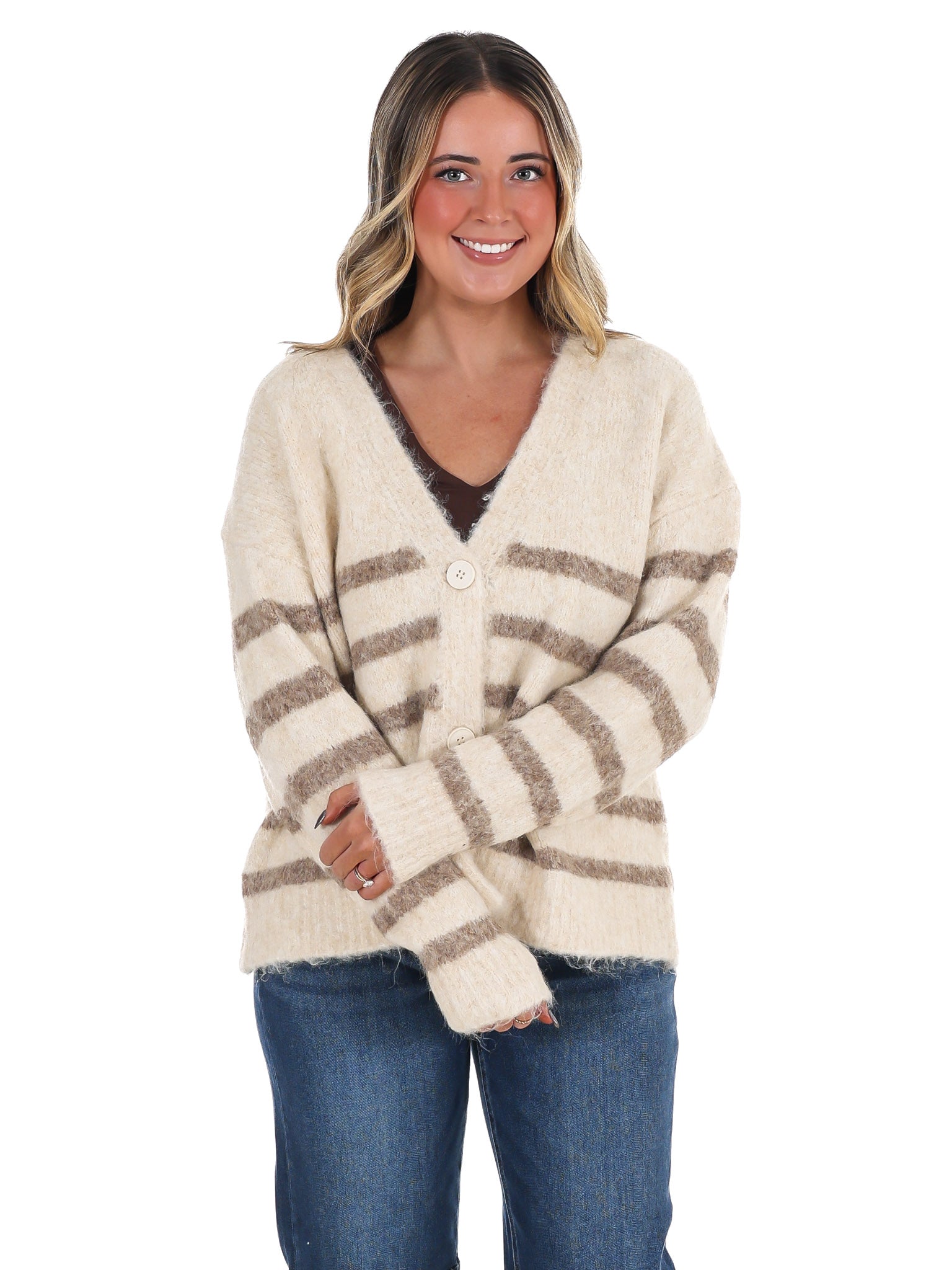 Timely Matter Super Soft Stripe Cardigan