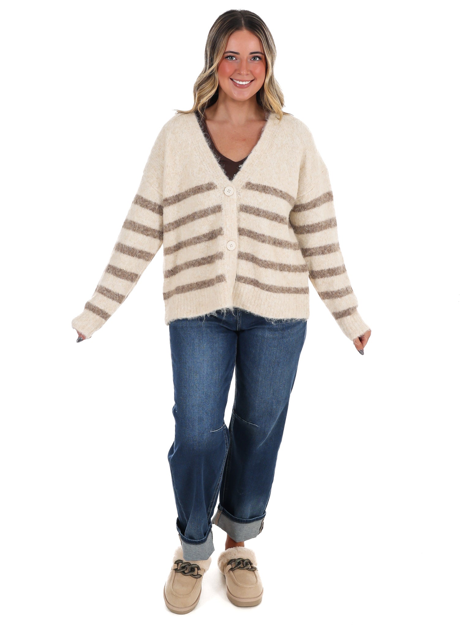 Timely Matter Super Soft Stripe Cardigan