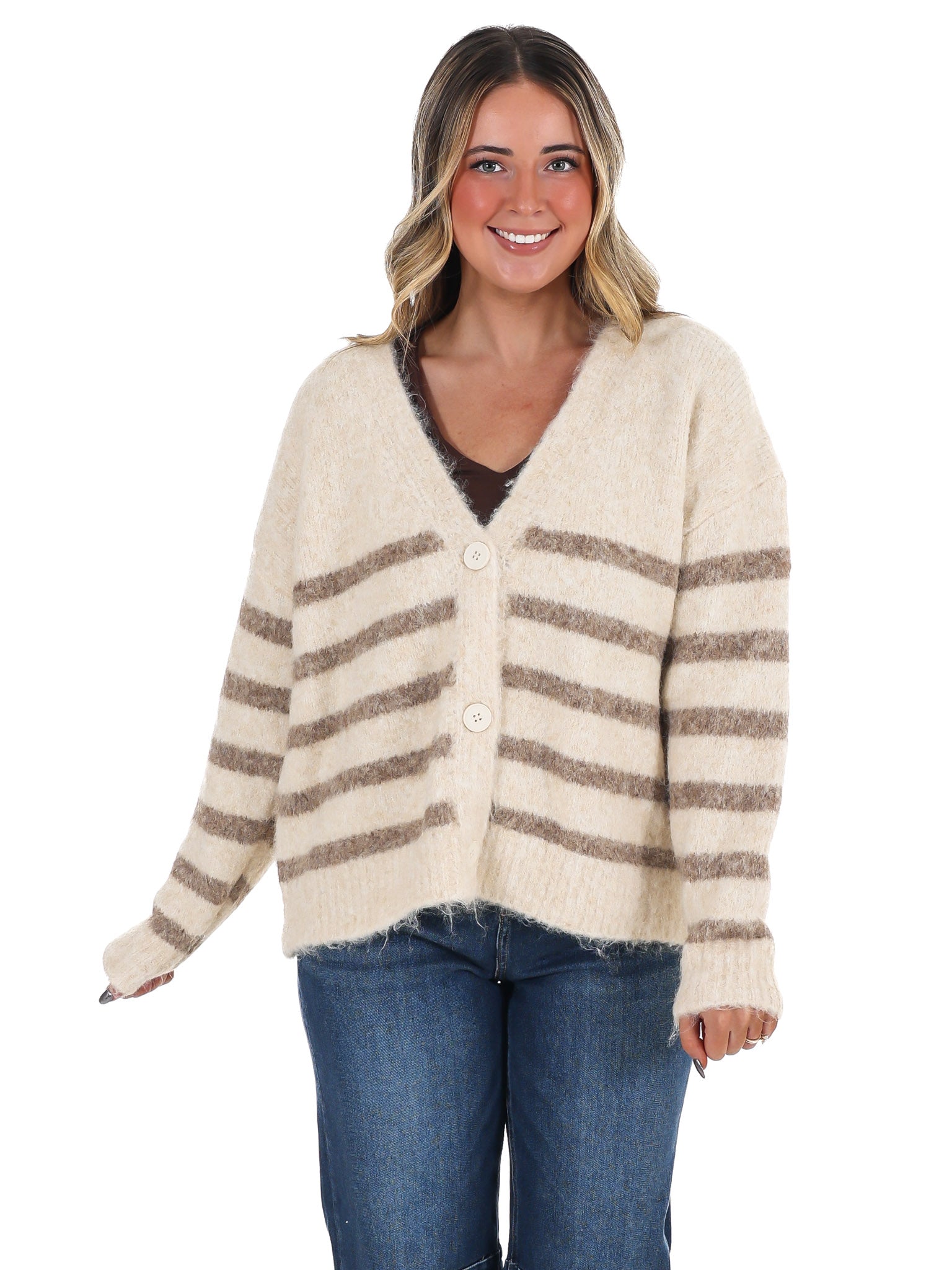 Timely Matter Super Soft Stripe Cardigan