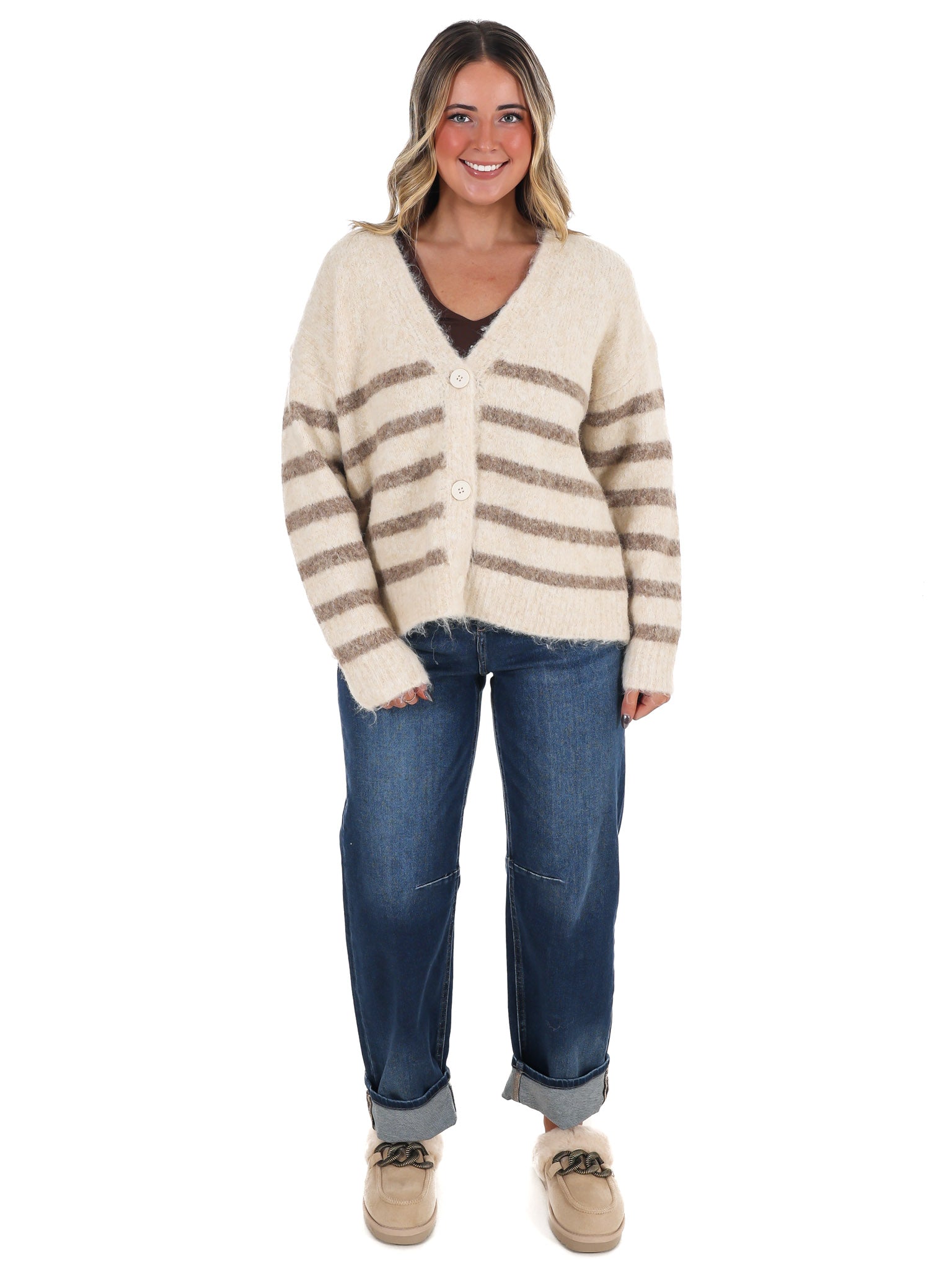 Timely Matter Super Soft Stripe Cardigan