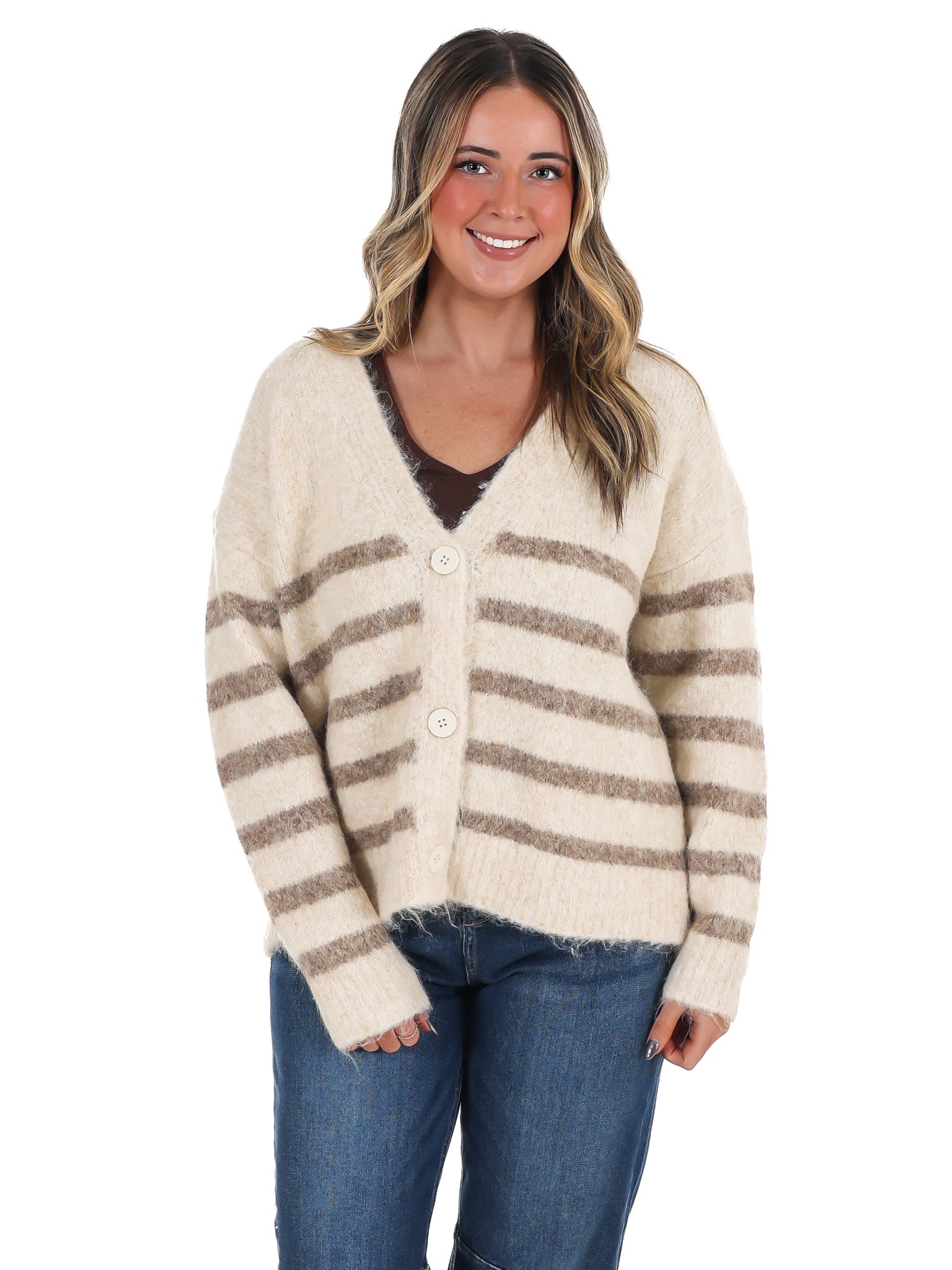 Timely Matter Super Soft Stripe Cardigan