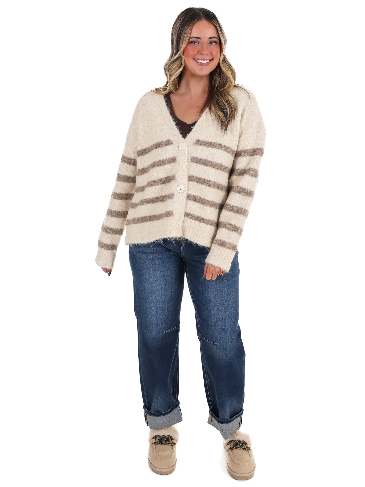 Timely Matter Super Soft Stripe Cardigan