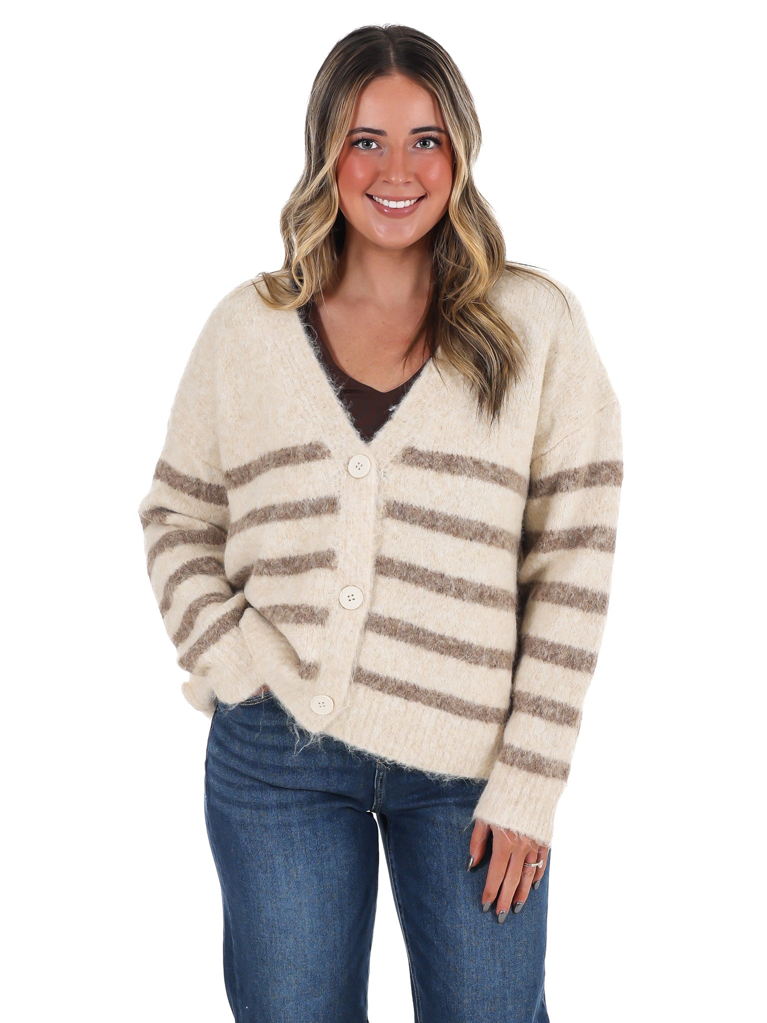 Timely Matter Super Soft Stripe Cardigan