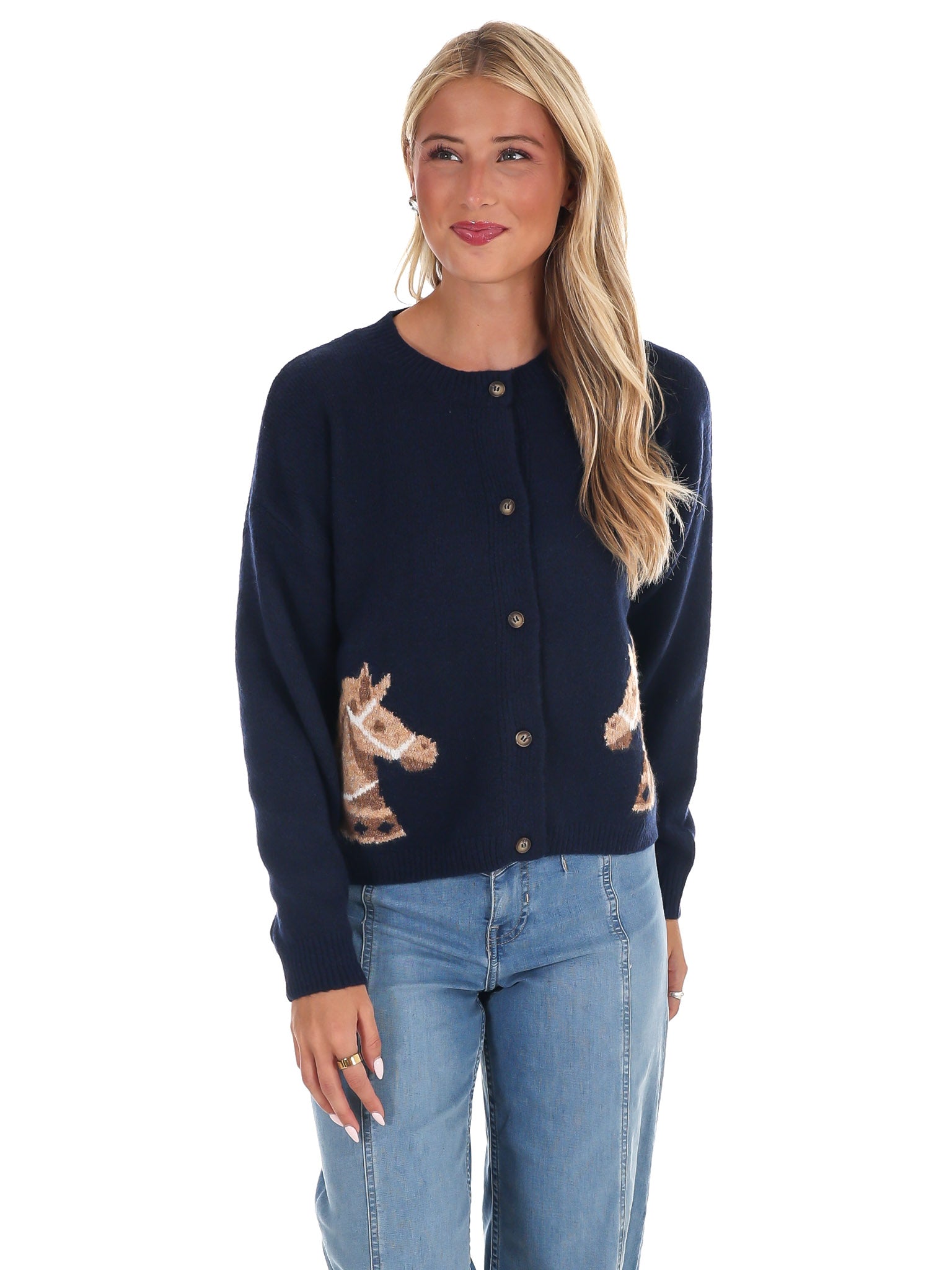 Derby Days Horse Cardigan