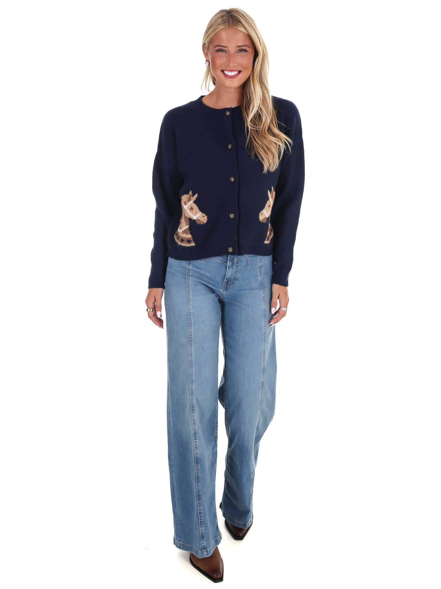 Derby Days Horse Cardigan