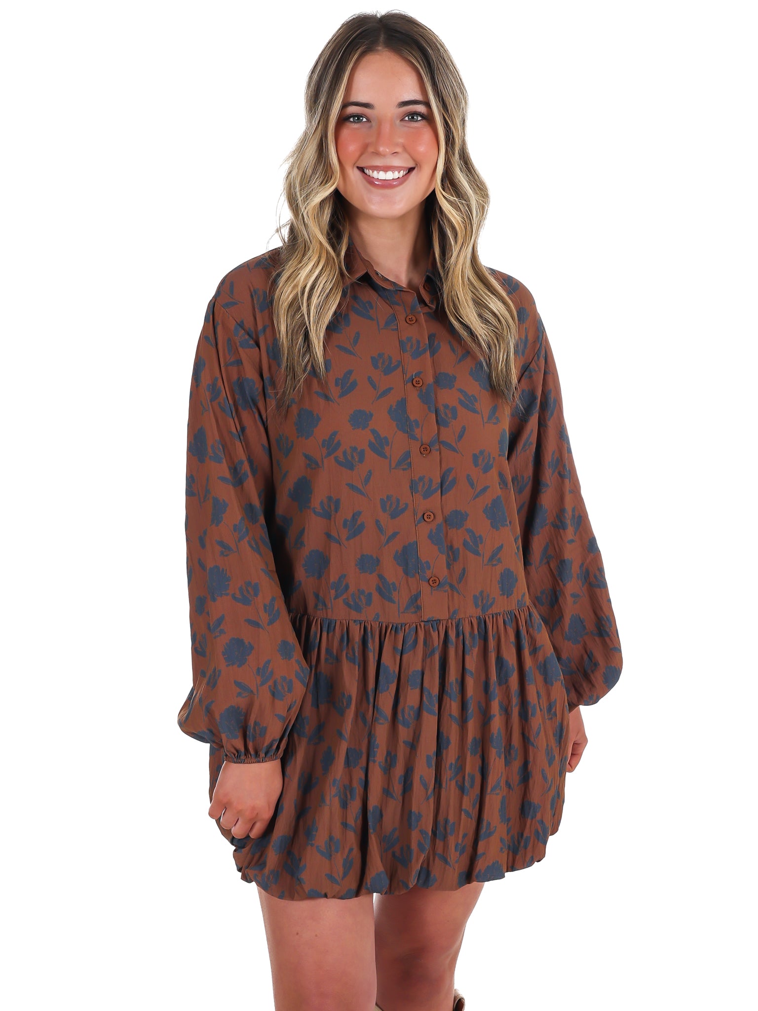 Rosalie Print Bubble Mini Dress