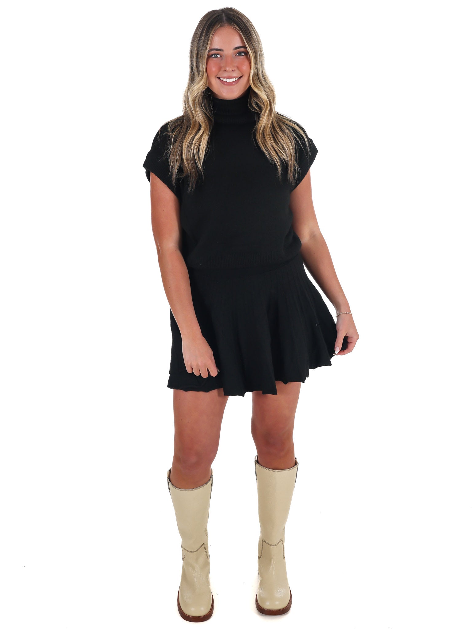 Cozy Harvest Pleated Skirt Set