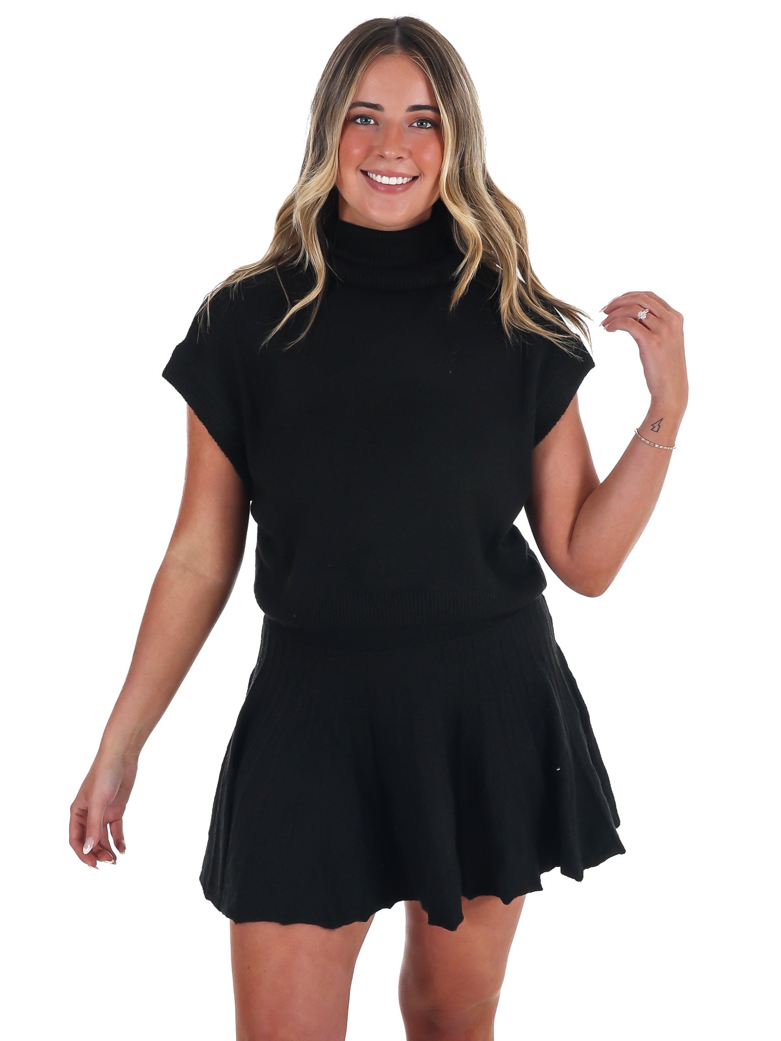 Cozy Harvest Pleated Skirt Set