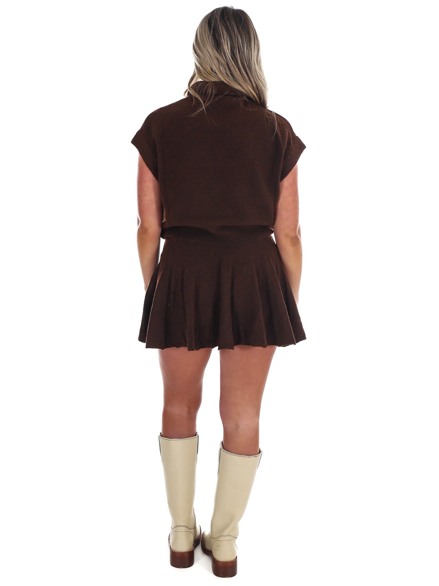 Cozy Harvest Pleated Skirt Set