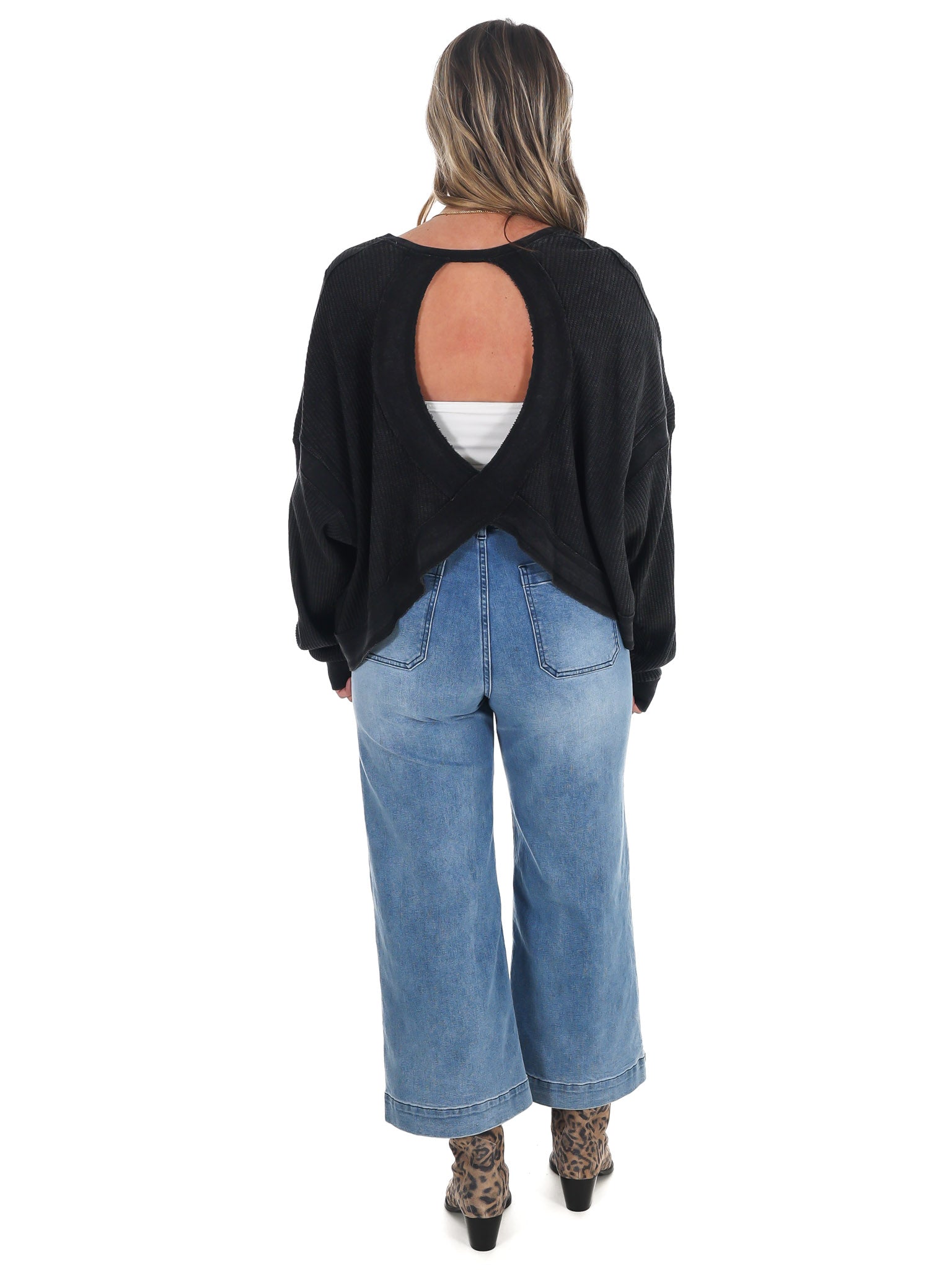 Laidback Comfort Waffle Knit Top