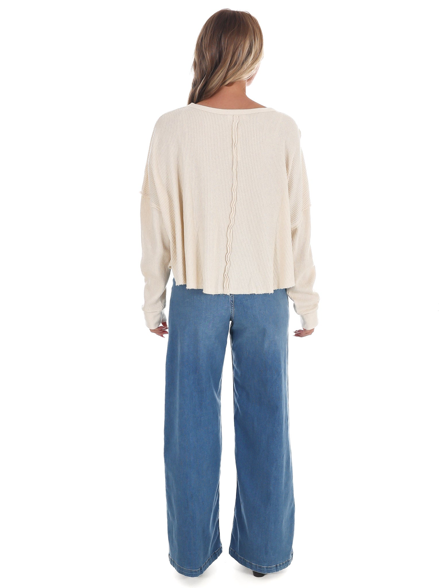 Mineral Mist Waffle Knit Top