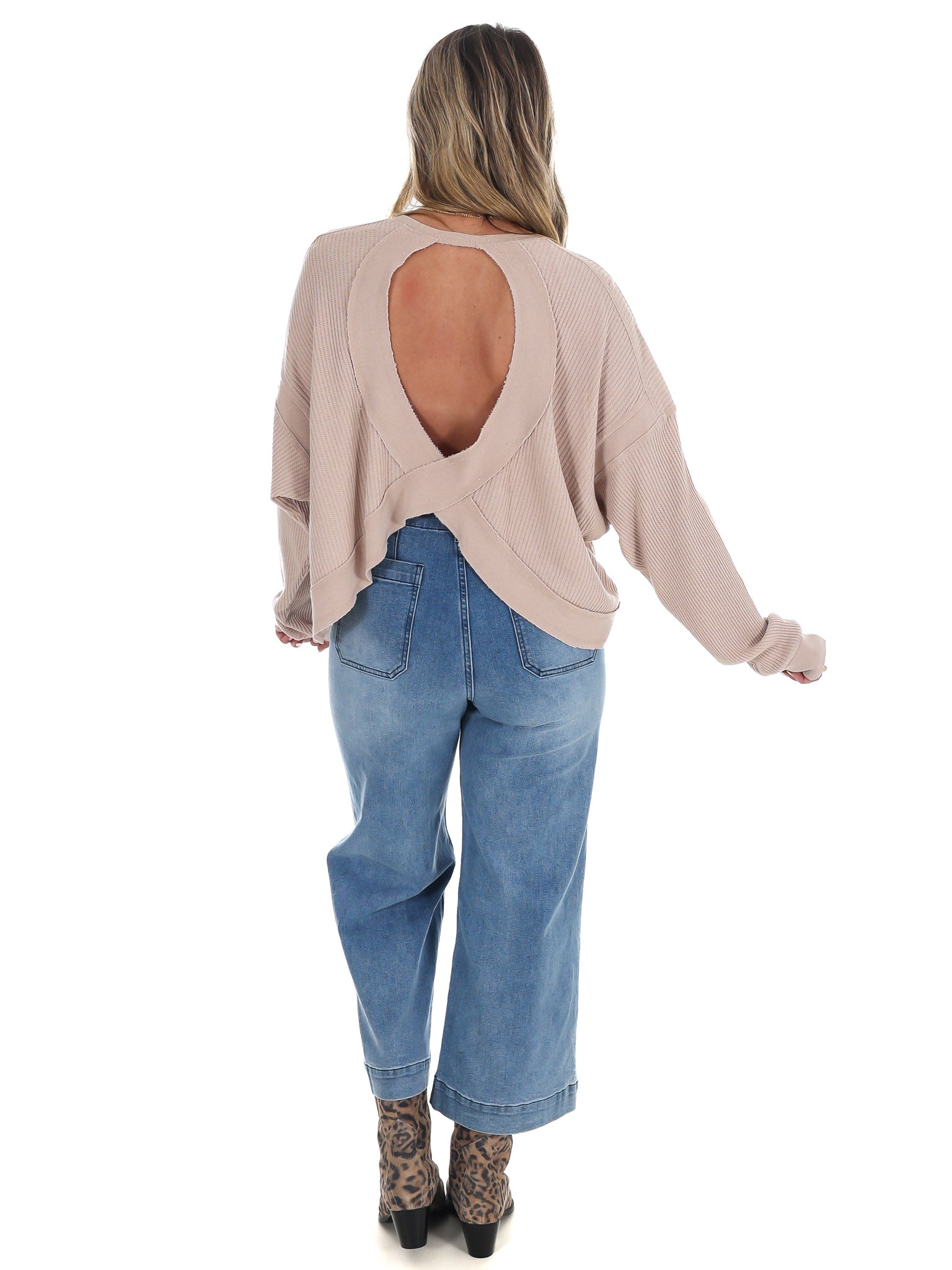 Laidback Comfort Waffle Knit Top