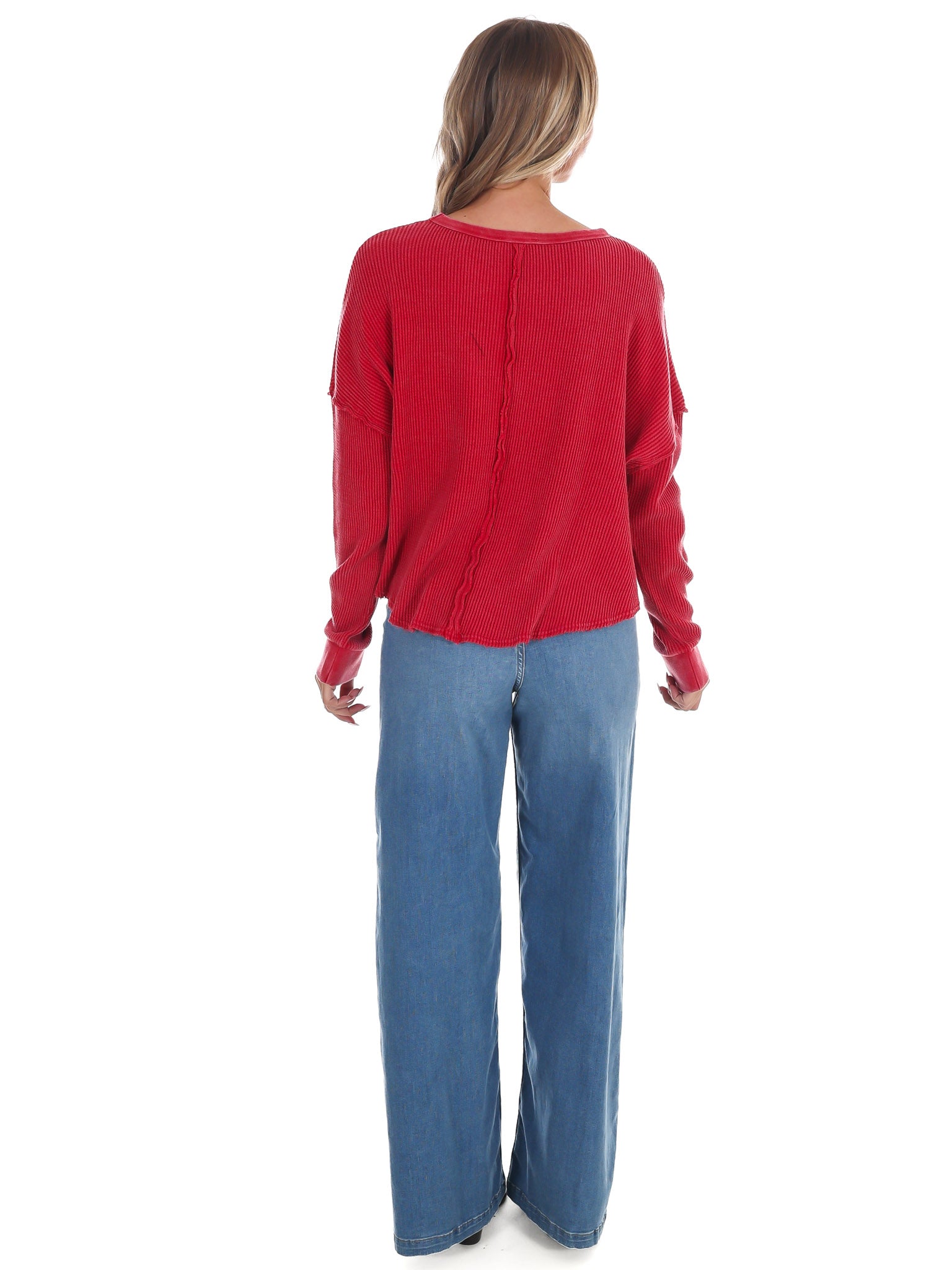 Mineral Mist Waffle Knit Top