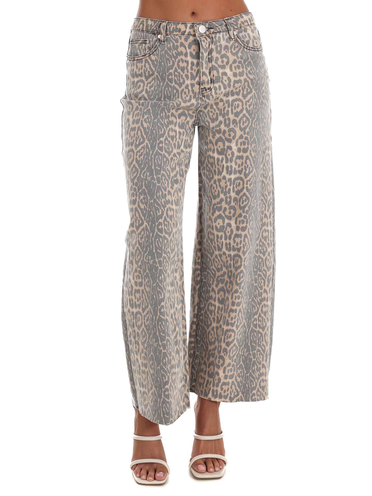 I Like Me Better Leopard Wide Leg Jeans