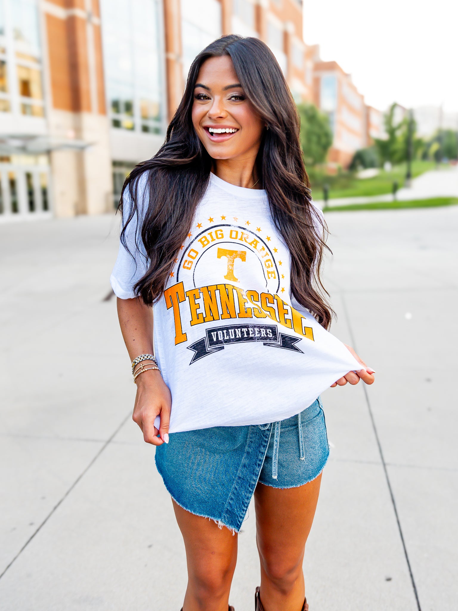 Go Big Orange Tennessee Waist Length Top