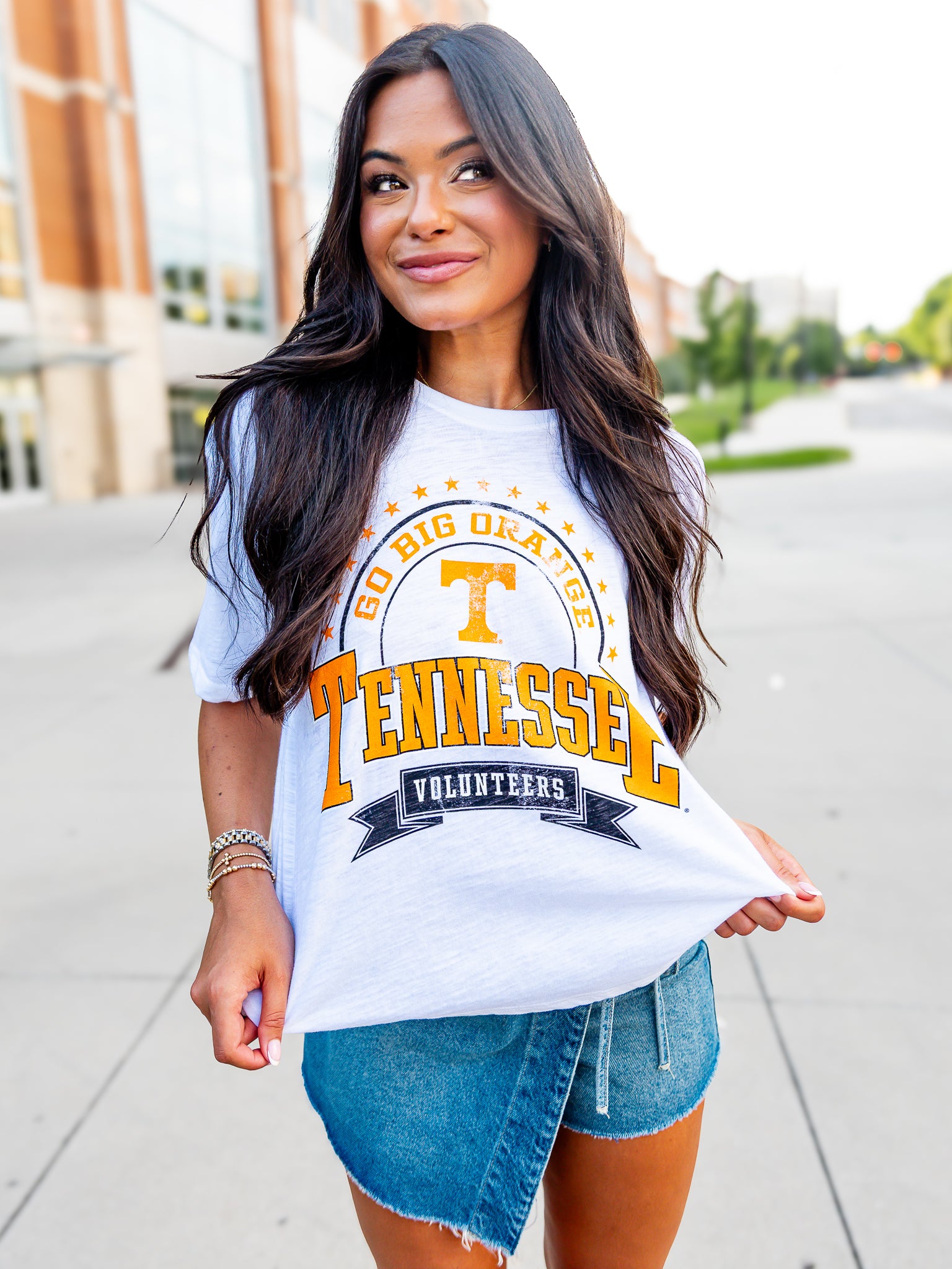 Go Big Orange Tennessee Waist Length Top