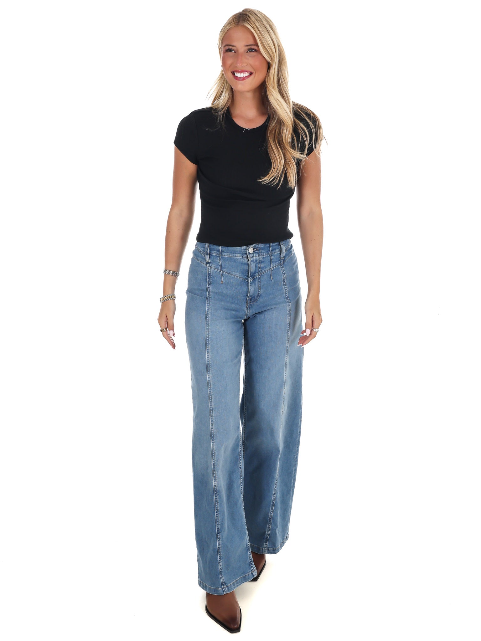 Free People Wait A Minute Baby Tee