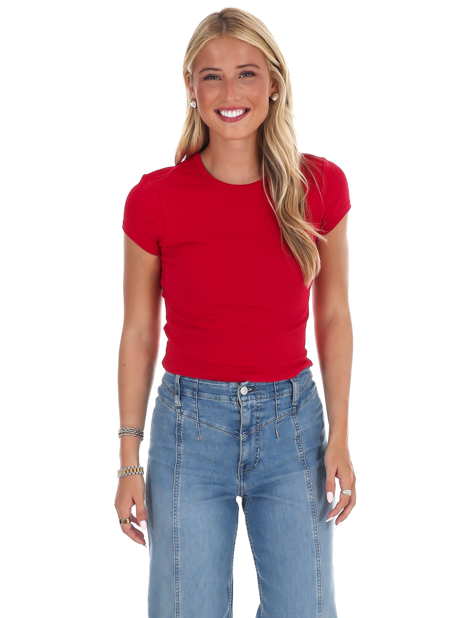 Free People Wait A Minute Baby Tee