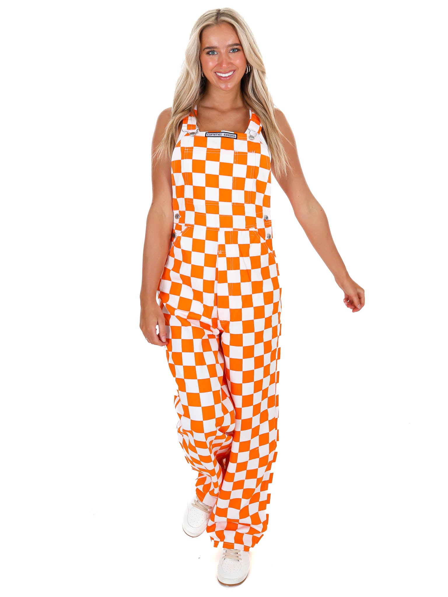 Orange & White Checkered Game Bibs