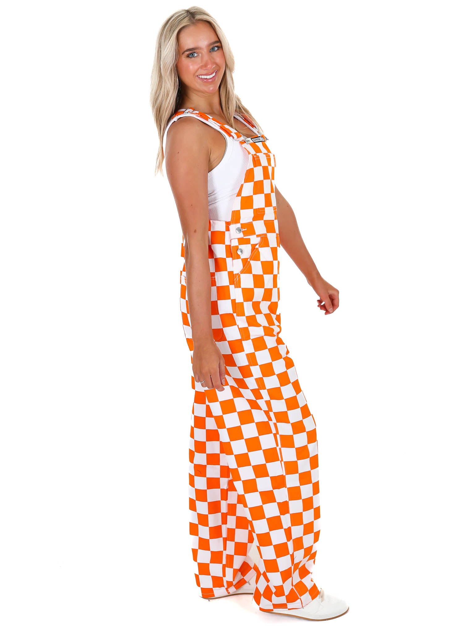 Orange & White Checkered Game Bibs