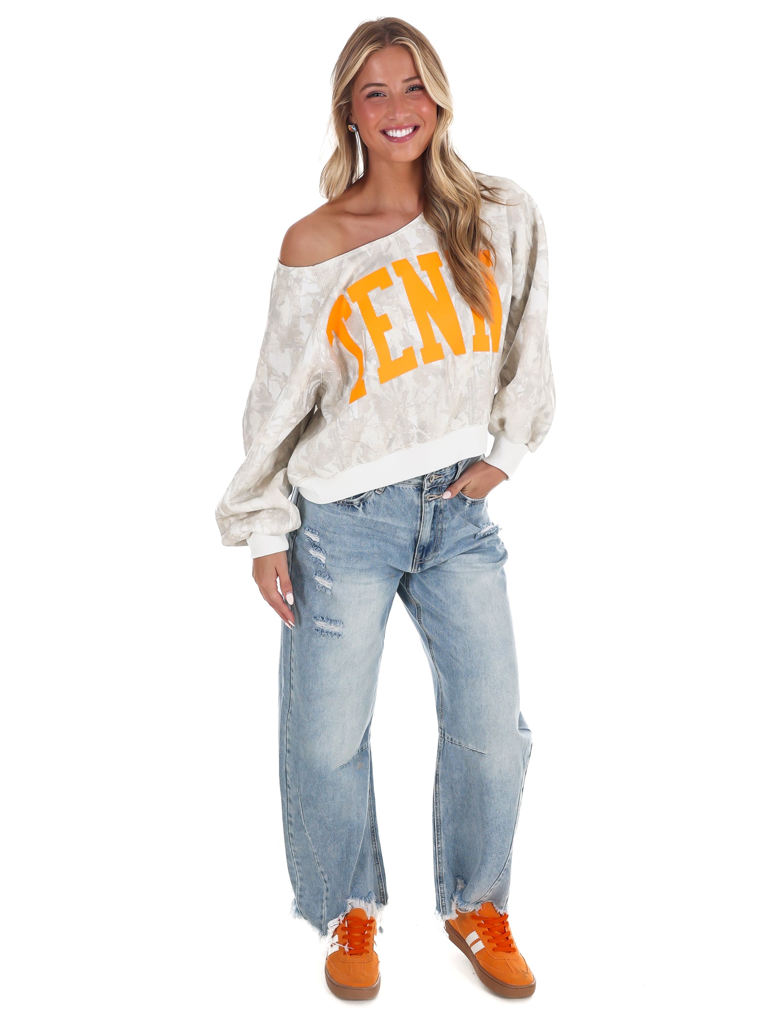TENN One Shoulder Camo Sweatshirt